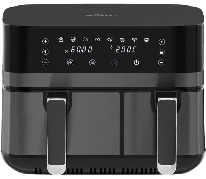 PROFICOOK Heißluftfritteuse PC-FR 1295 H, 2 Kammern, 9L, 2700 W