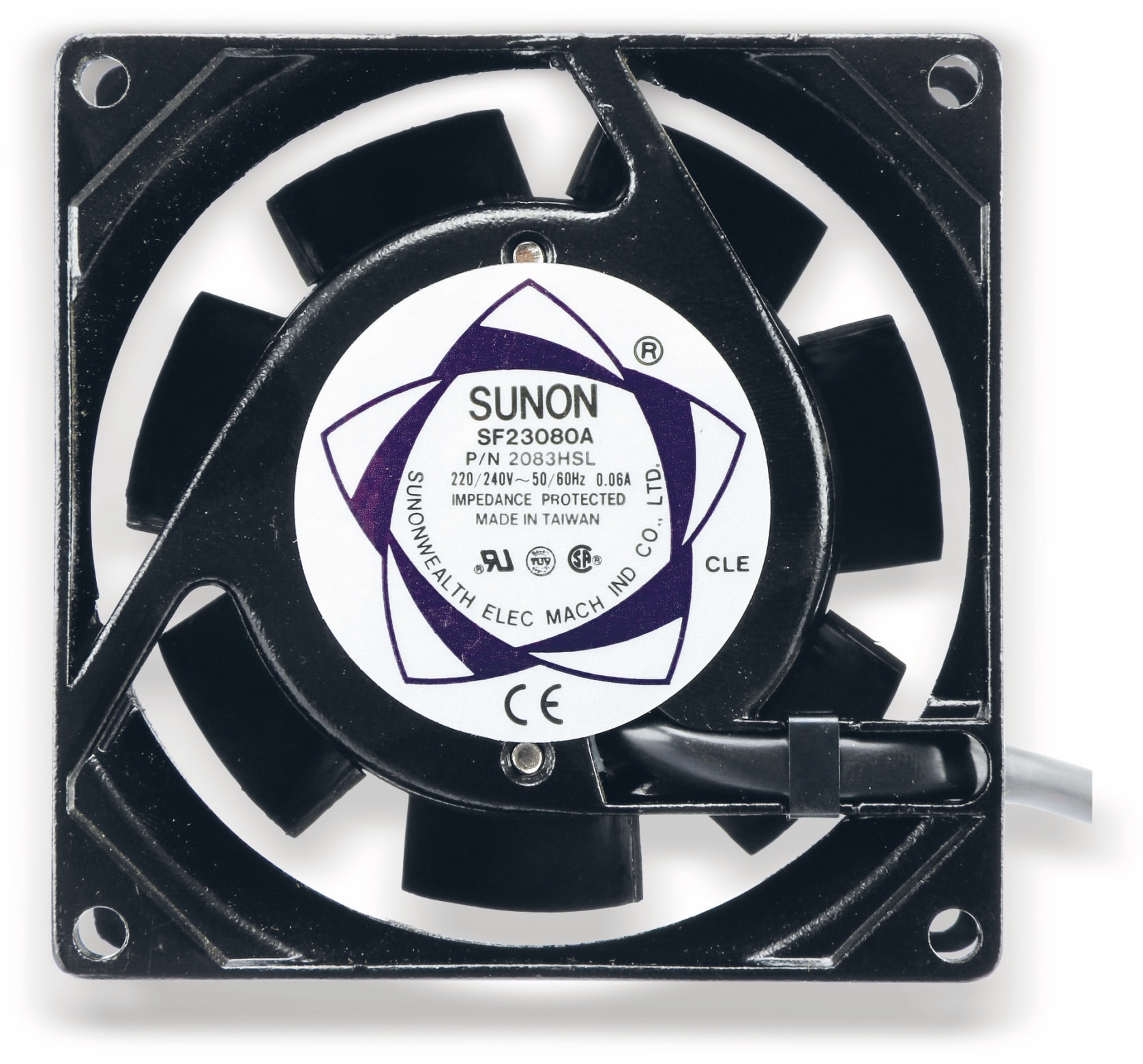 SUNON Axiallüfter SF23080A2083HSL, 80x80x38 mm, 230 V~ SUNON Axiallüfter SF23080A2083HSL, 80x80x38 mm, 230 V~