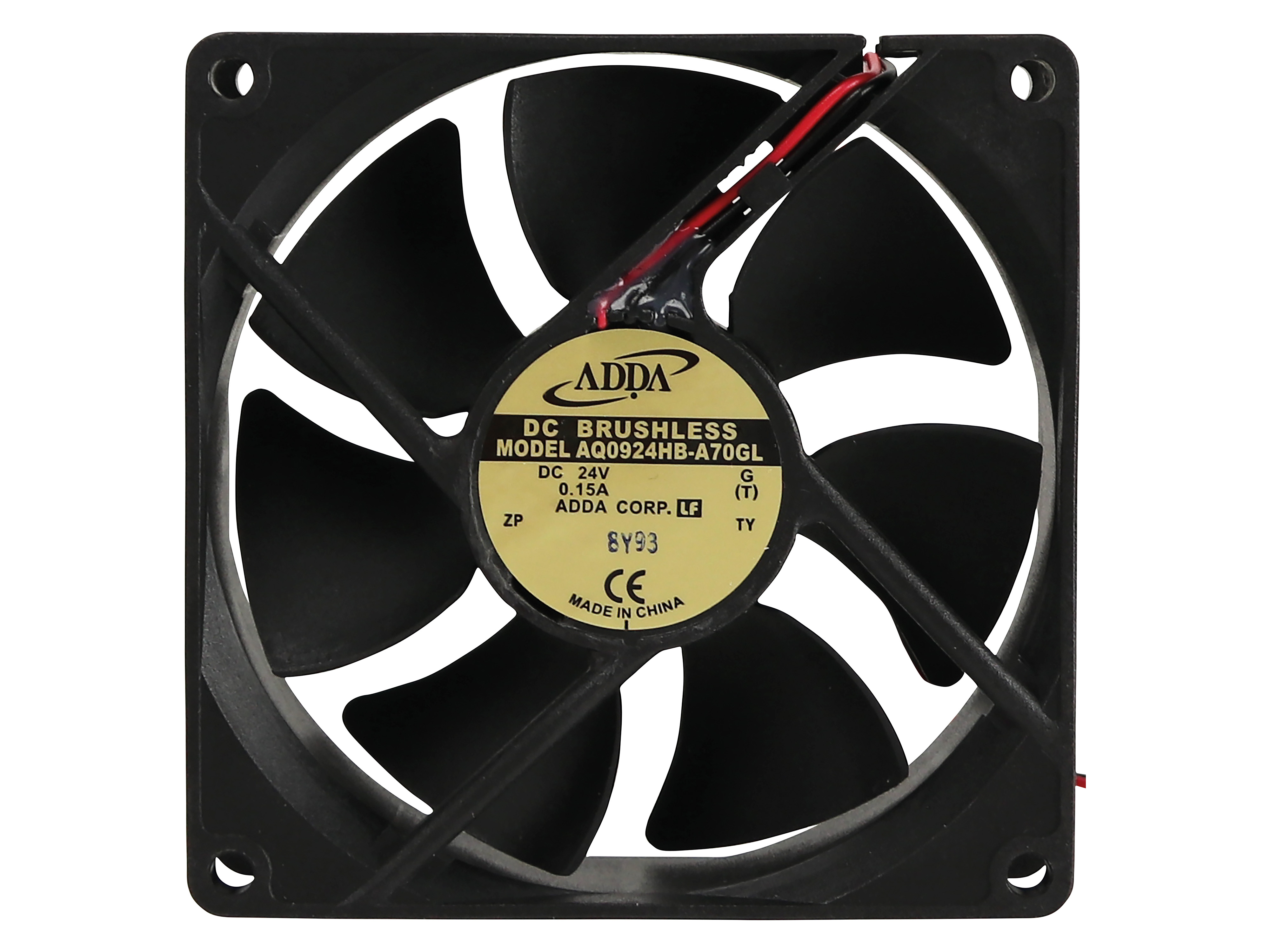 ADDA, Axiallüfter, 92x92x25, 24V-, 3,6W, AQ0924HB-A70GL Axiallüfter, ADDA, 92x92x25, 24V-, 3,6W, AQ0924HB-A70GL