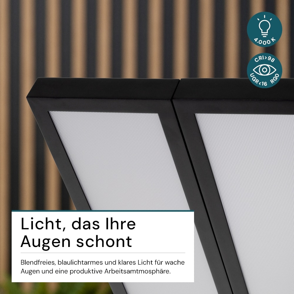LUXULA LED-Büro-Stehleuchte, Up/Down, 120W, 4000K, EEK: F, 8500lm, IP20, dimmbar, schwarz LUXULA LED-Büro-Stehleuchte, Up/Down, 120W, 4000K, EEK: F, 8500lm, IP20, dimmbar, schwarz