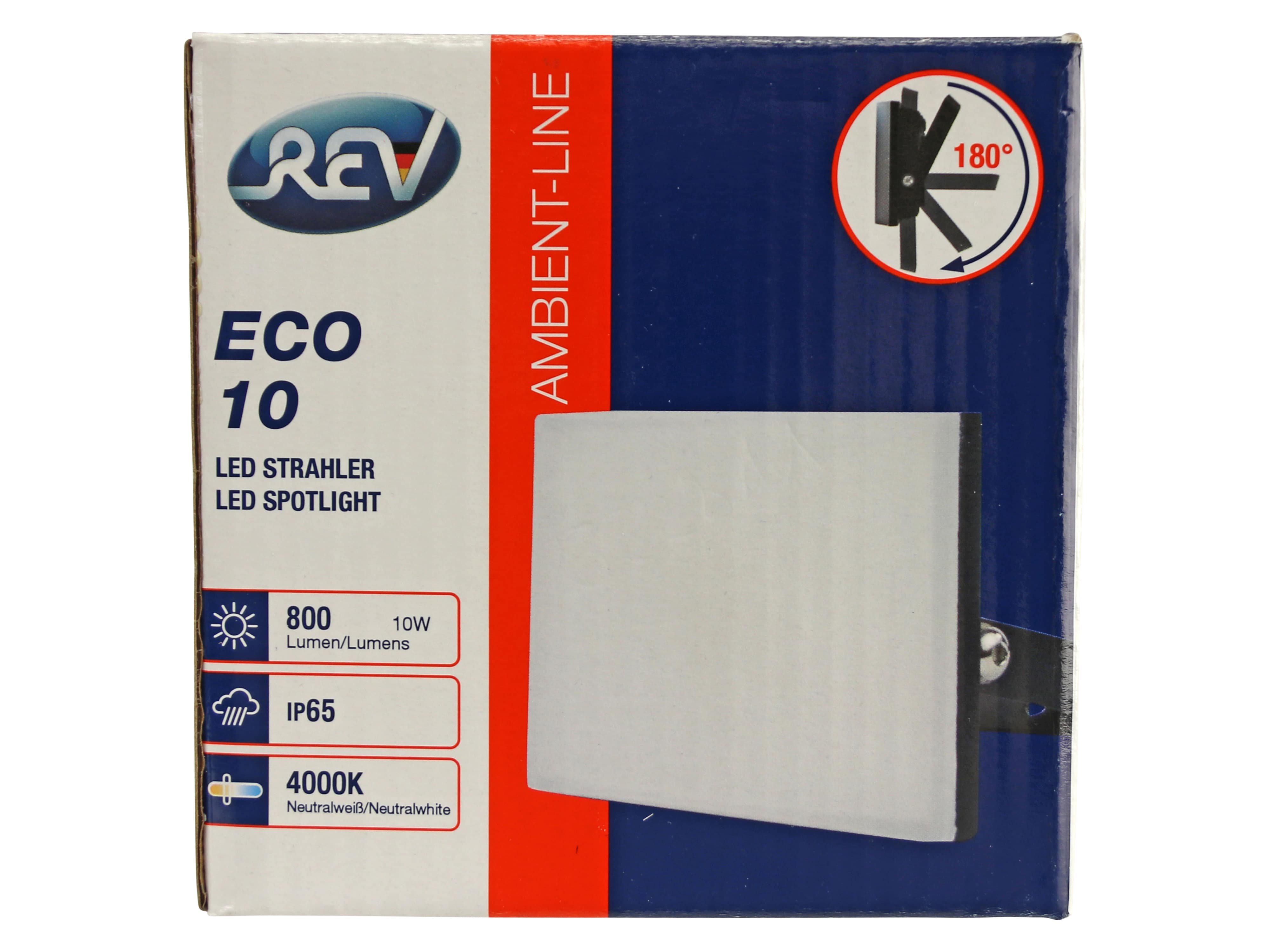 LED Strahler Eco 10 LFPOF010, 10W, 4000K, 800 lm, neutralweiß, IP65, schwarz LED Strahler Eco 10 LFPOF010, 10W, 4000K, 800 lm, neutralweiß, IP65, schwarz