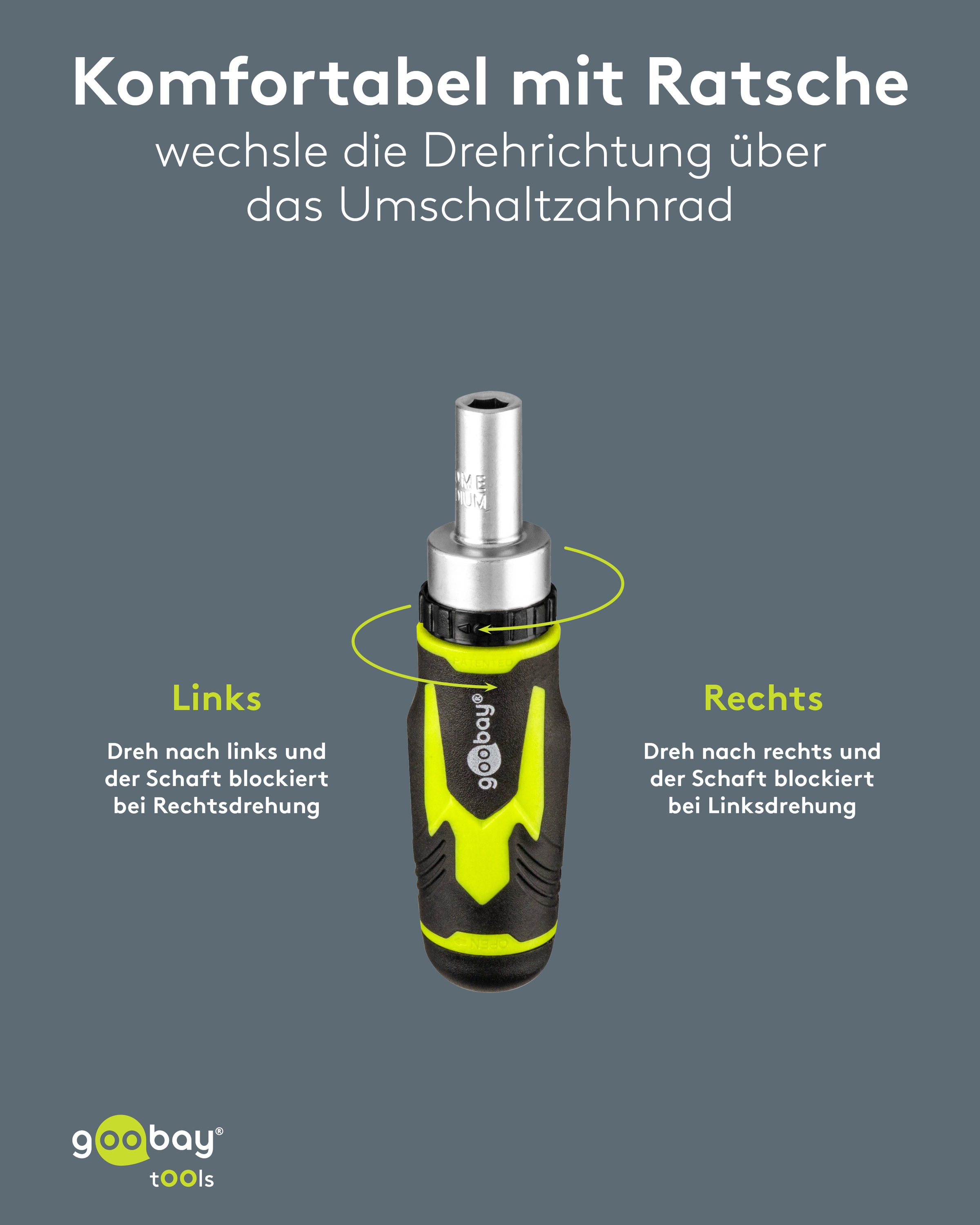 GOOBAY TOOLS Schraubendreher-Set, 77842, mit 43-tlg. Bitsatz GOOBAY TOOLS Schraubendreher-Set, 77842, mit 43-tlg. Bitsatz