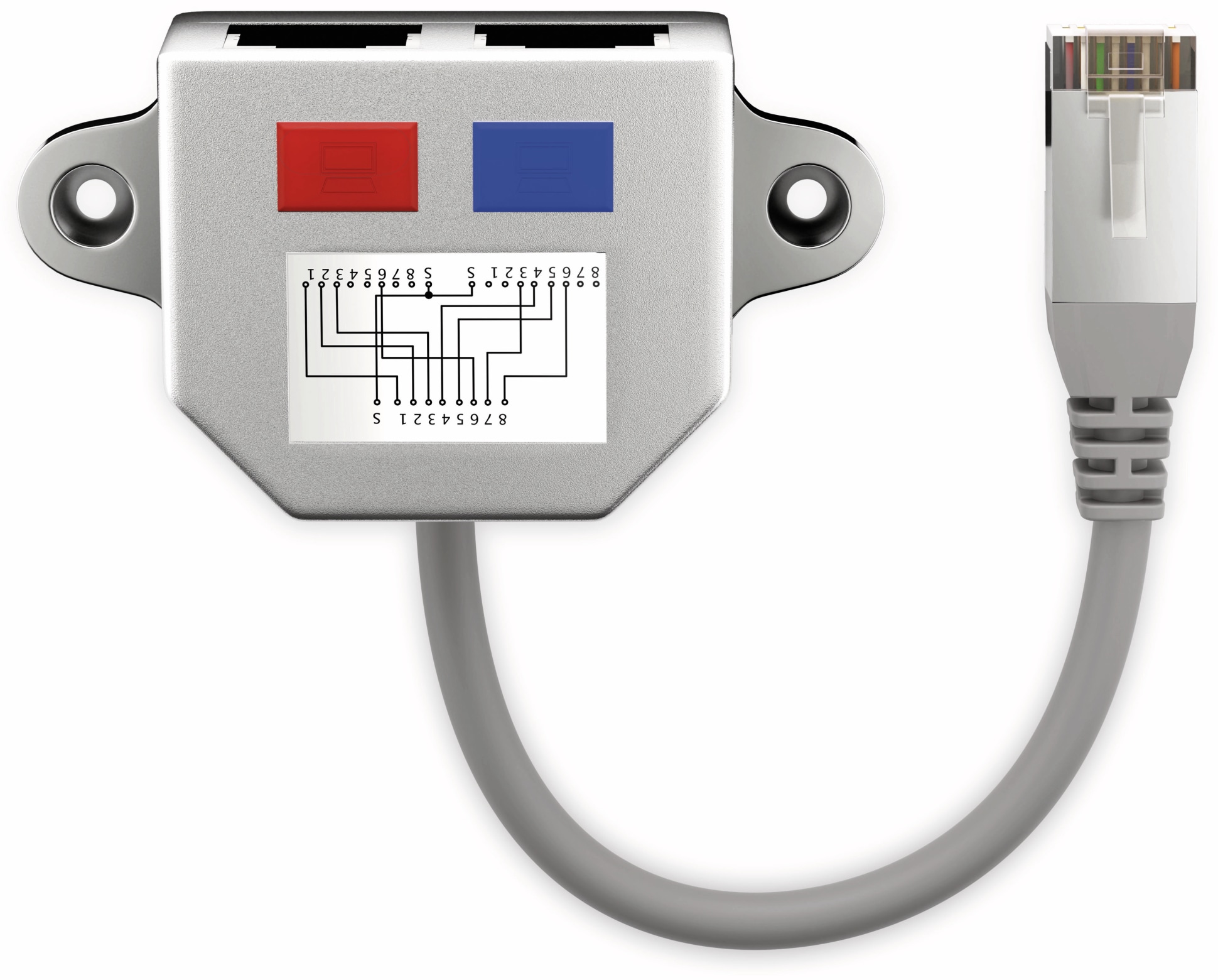 GOOBAY CAT.5 Kabel-Splitter Beschaltung Ethernet + ISDN GOOBAY CAT.5 Kabel-Splitter Beschaltung Ethernet + ISDN
