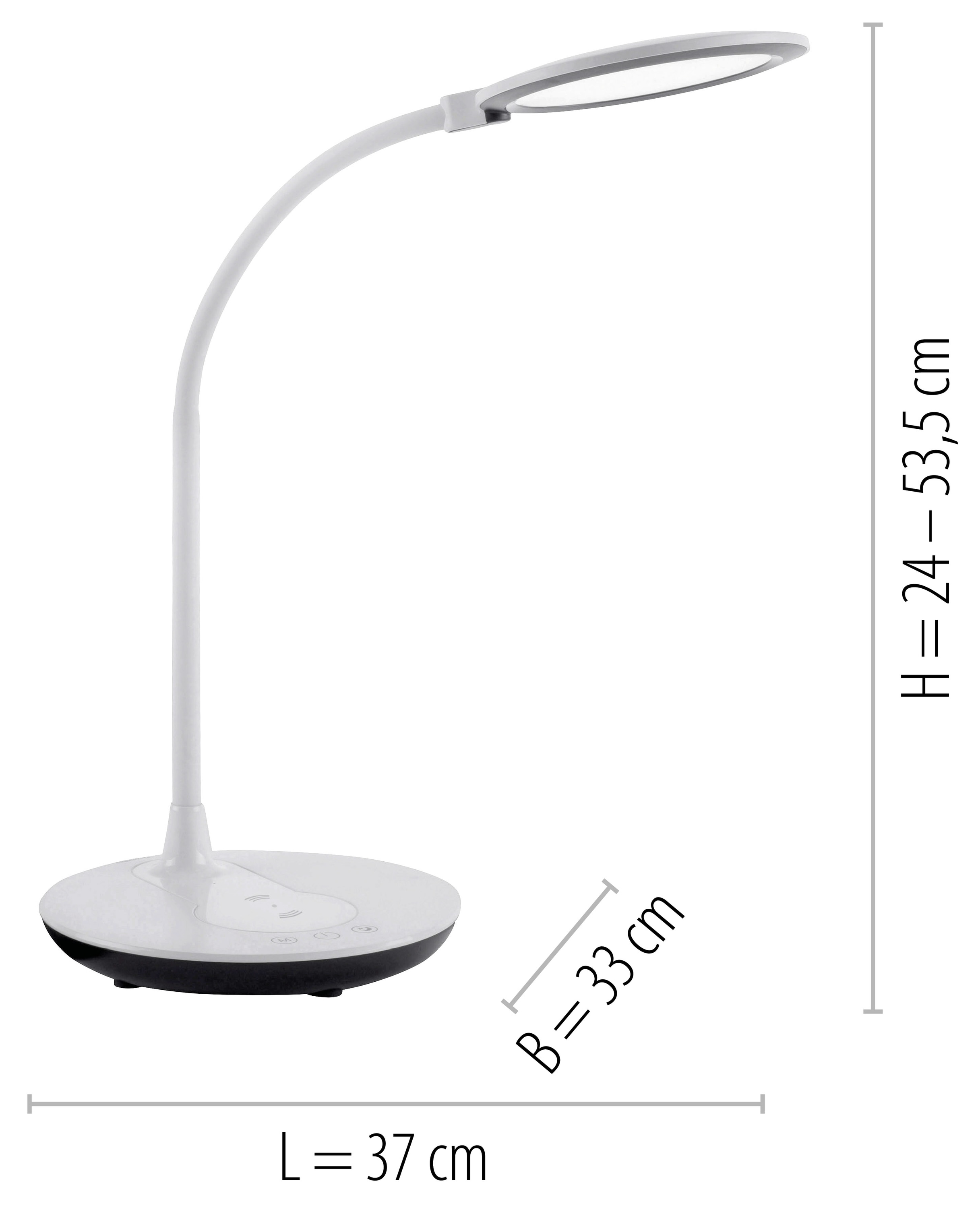 JUST LIGHT LED-Tischleuchte 14416-16 weiß, 5 W, 600 lm, CCT, Handy-Ladefunktion JUST LIGHT LED-Tischleuchte 14416-16 weiß, 5 W, 600 lm, CCT, Handy-Ladefunktion