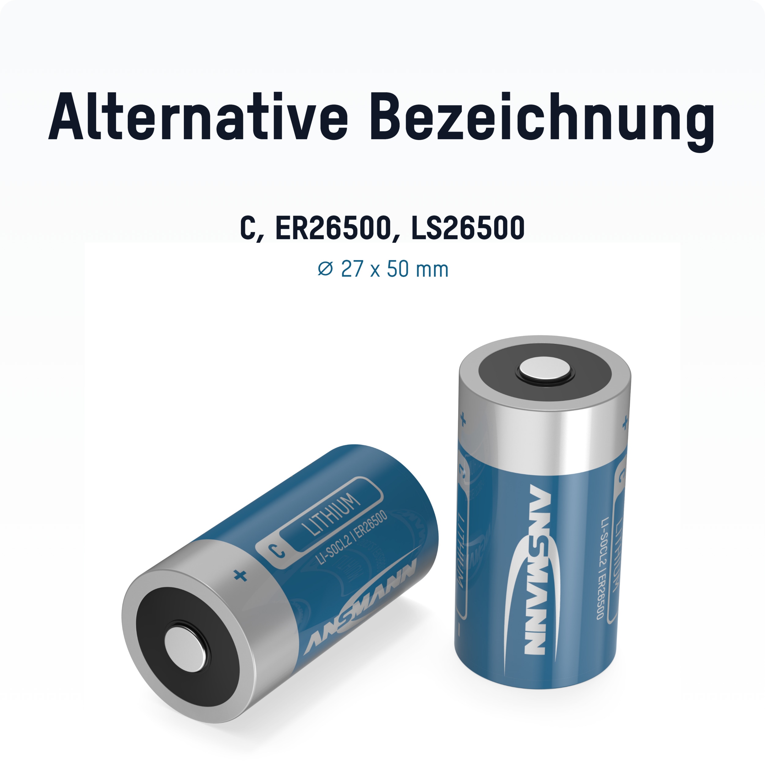 ANSMANN Lithium Batterie ER26500, 3,6 V, 8500mAh ANSMANN Lithium Batterie ER26500, 3,6 V, 8500mAh