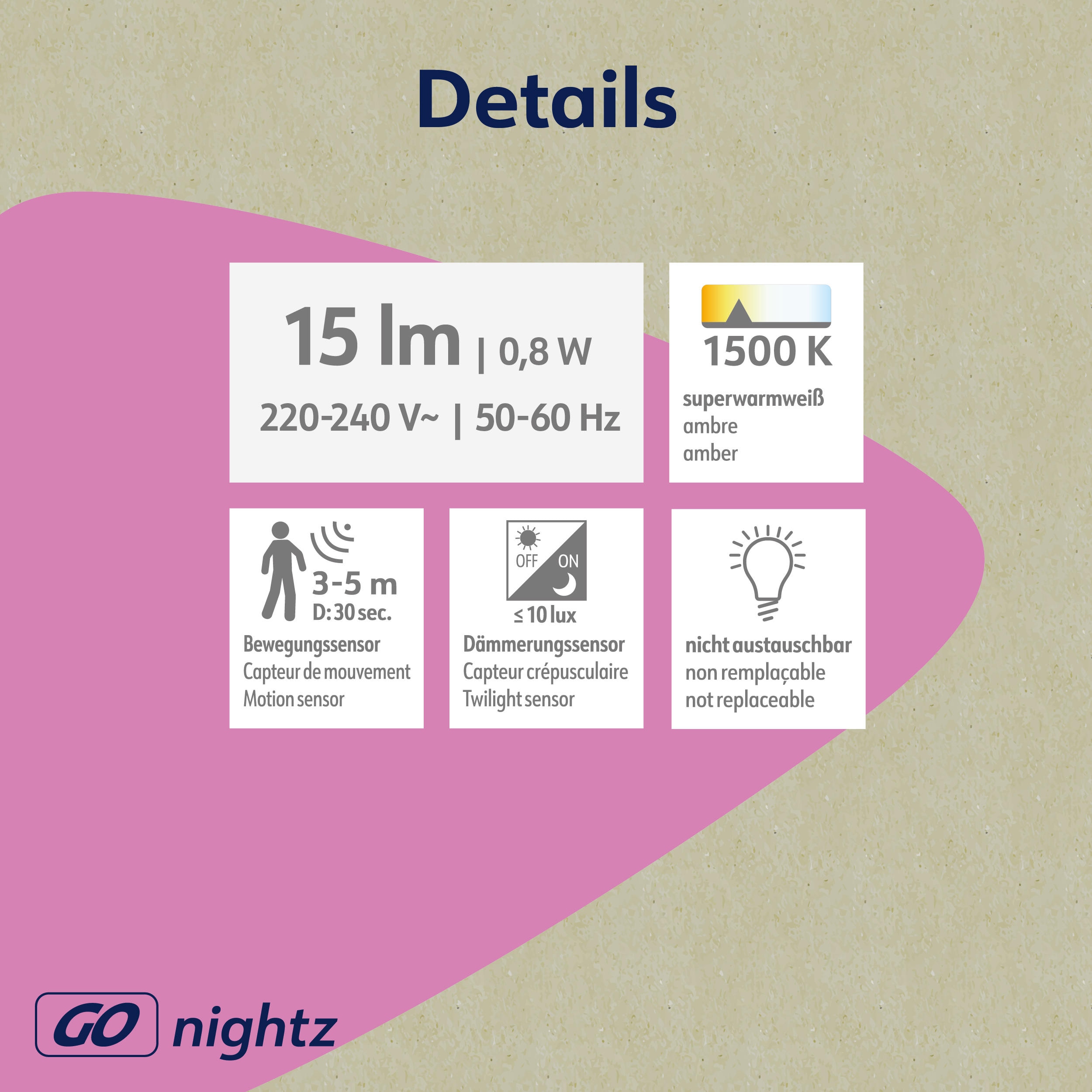 MÜLLER-LICHT LED-Orientierungslicht Vela, 27700060, mit Sensor für Steckdose MÜLLER-LICHT LED-Orientierungslicht Vela, 27700060, mit Sensor für Steckdose