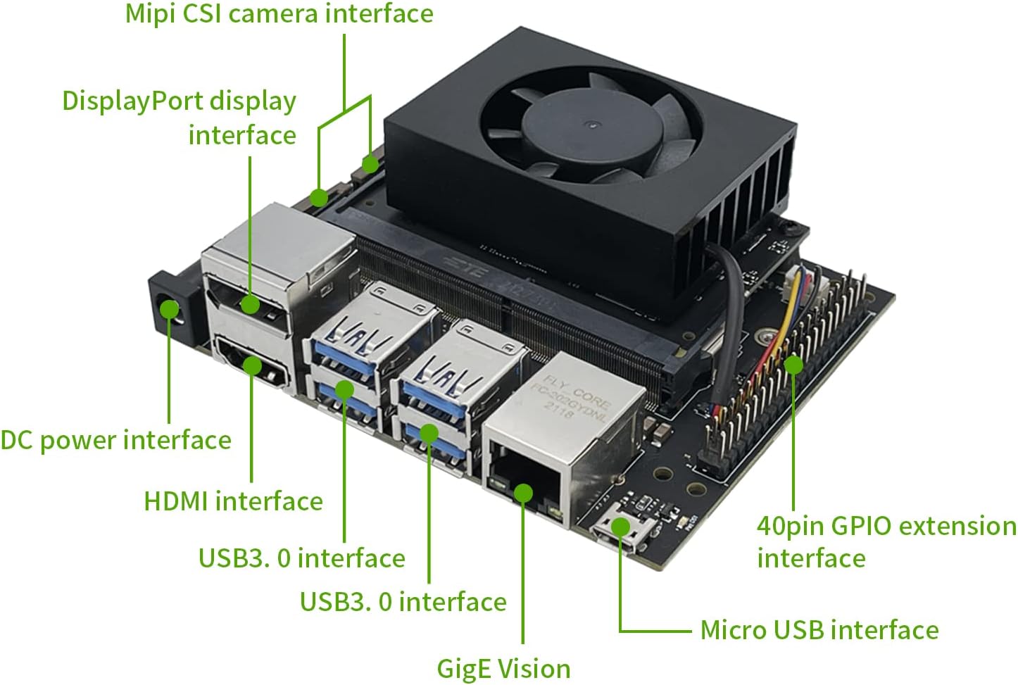 NVIDIA Jetson Nano 4GB Entwicklungskit C100