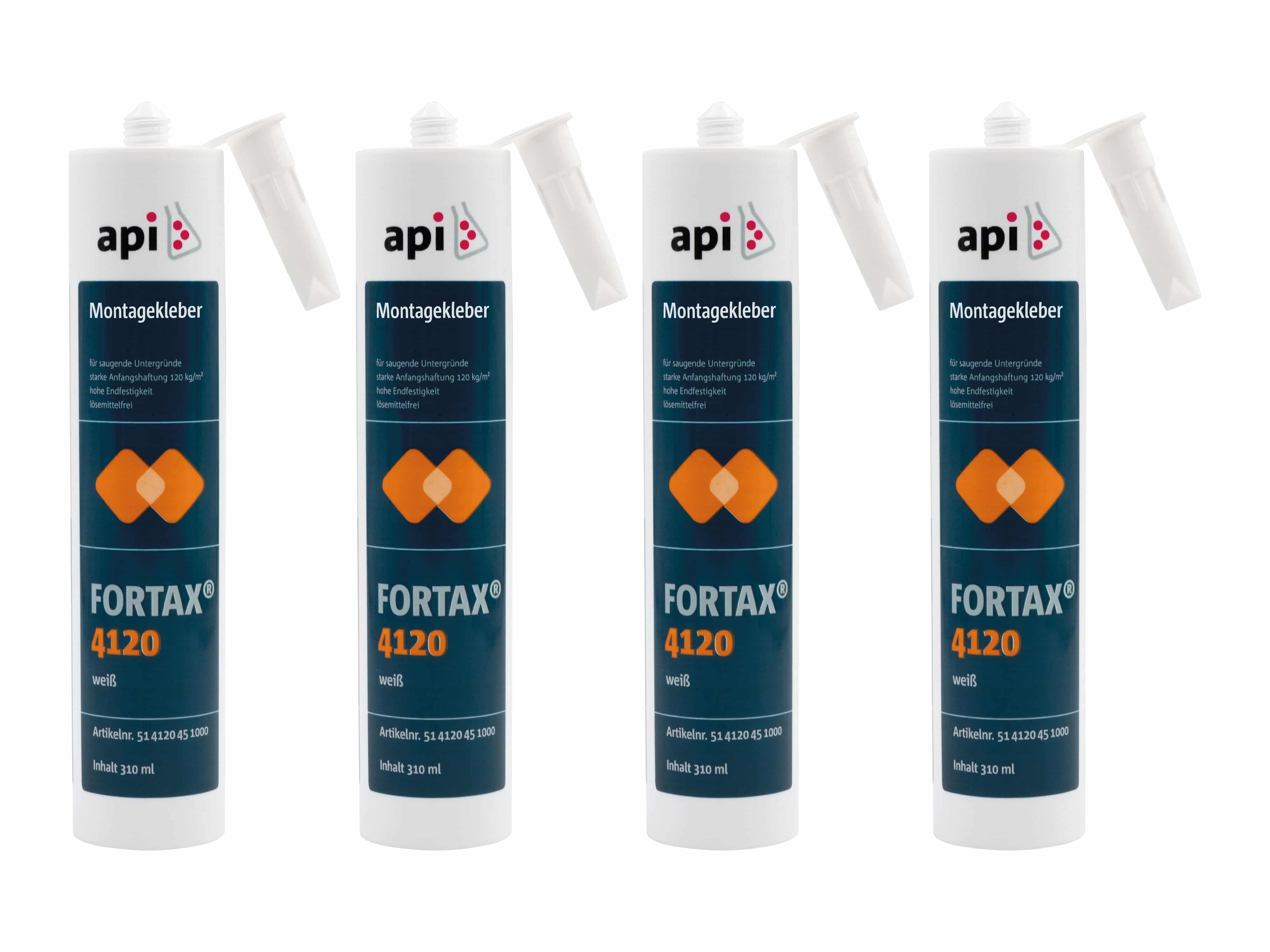 GERBAND Montagekleber, FORTAX 4120, 310 ml, 4 Stück GERBAND Montagekleber, FORTAX 4120, 310 ml, 4 Stück