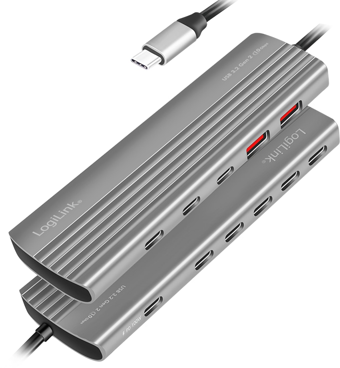 LOGILINK USB-C-Hub UA0415 10-Port Logilink USB-C-Hub UA0415 10-Port