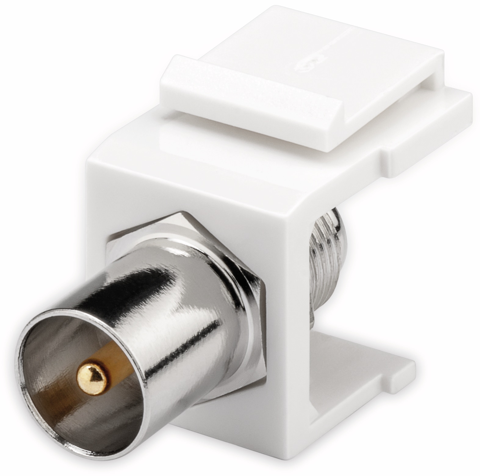 GOOBAY Einbau-Modul 79955, Kupplung, Koax-Stecker auf F-Buchse GOOBAY Einbau-Modul 79955, Kupplung, Koax-Stecker auf F-Buchse