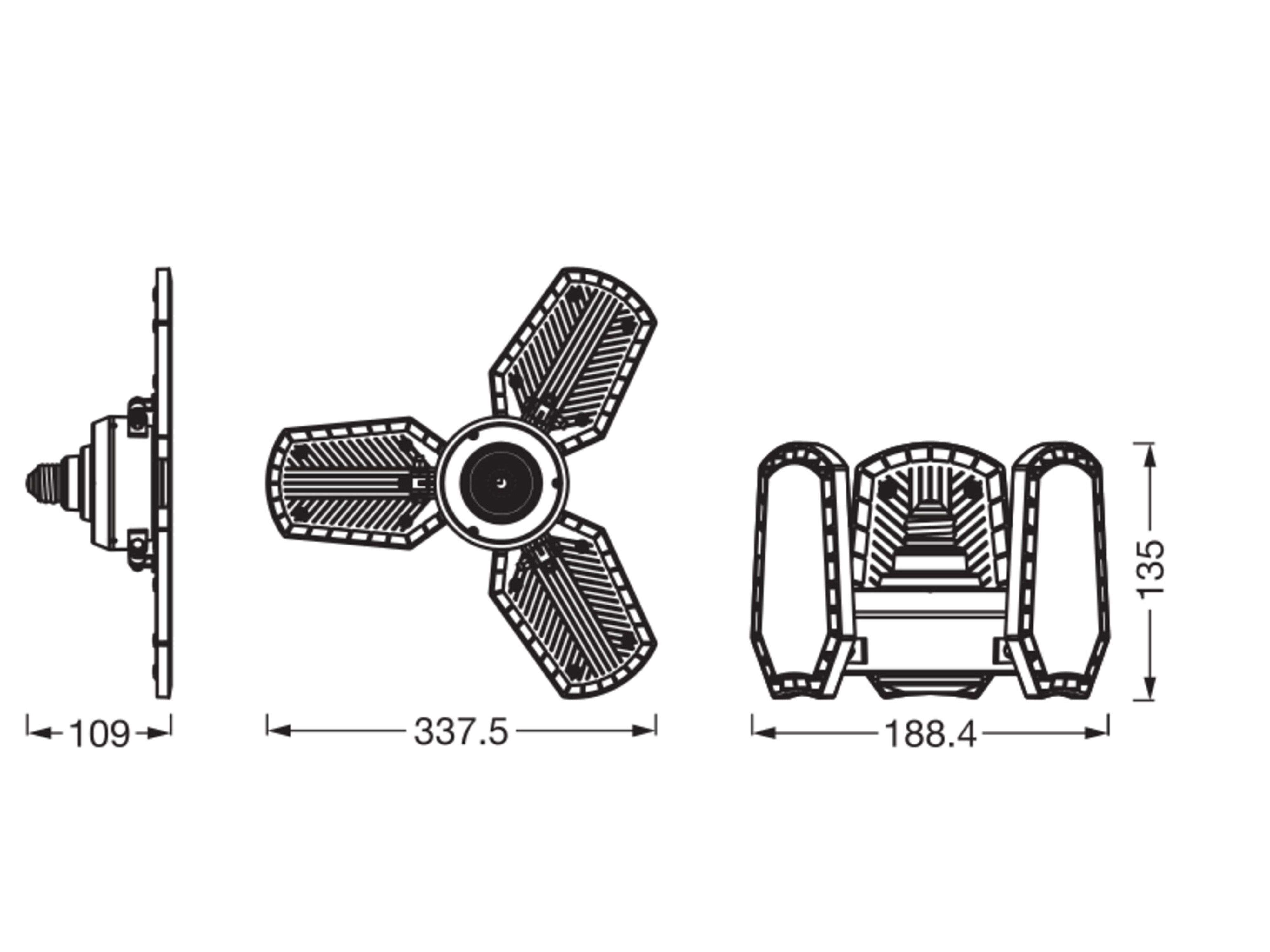 OSRAM LED-Deckenleuchte, E27, 40W, 4000K, EEK: F, 4300lm, IP20, schwarz OSRAM LED-Deckenleuchte, E27, 40W, 4000K, EEK: F, 4300lm, IP20, schwarz