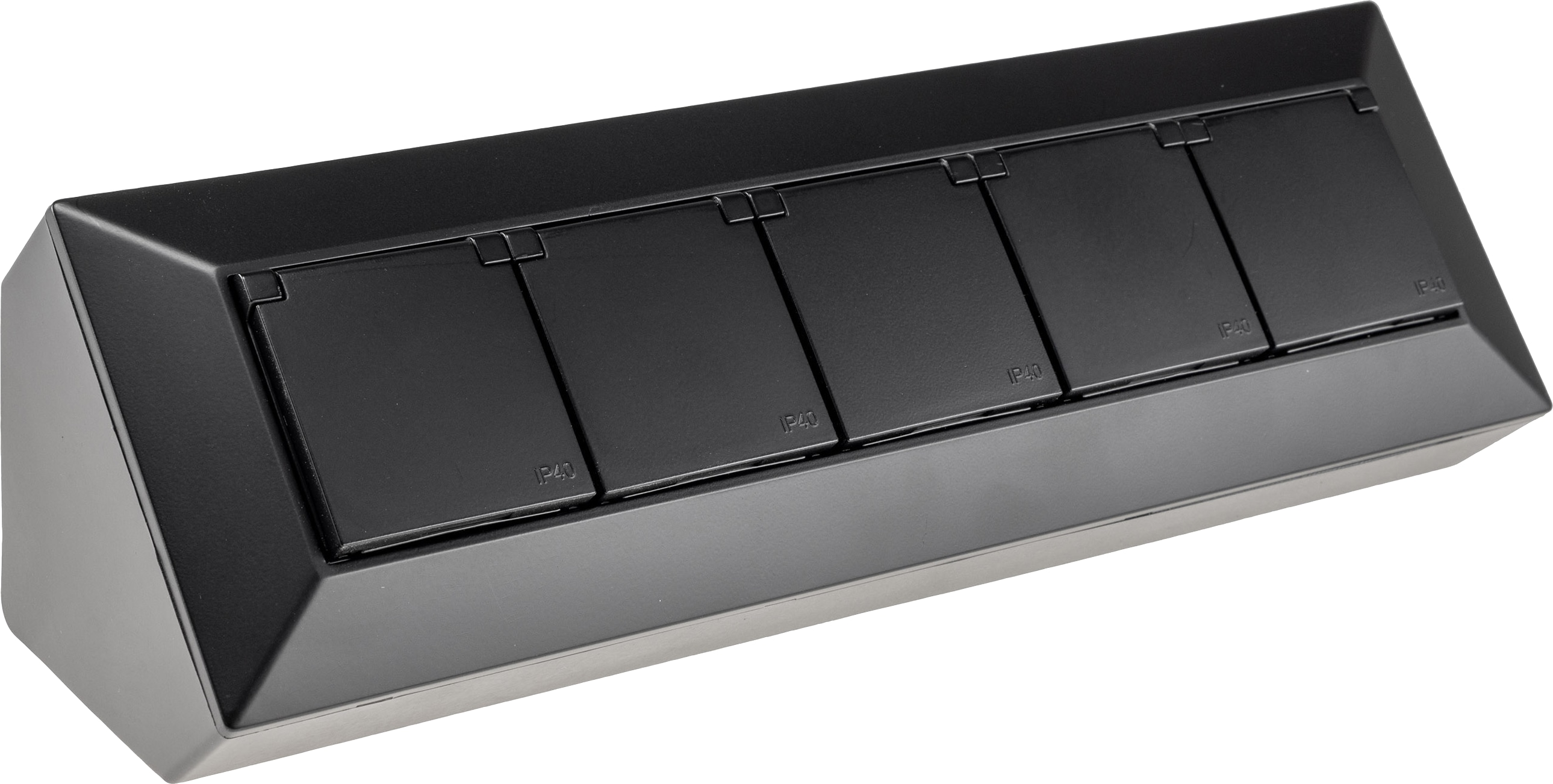 CHILITEC Steckdosenblock 23943, 5-fach, mit Schutzklappen, 250V/16A, schwarz CHILITEC Steckdosenblock 23943, 5-fach, mit Schutzklappen, 250V/16A, schwarz