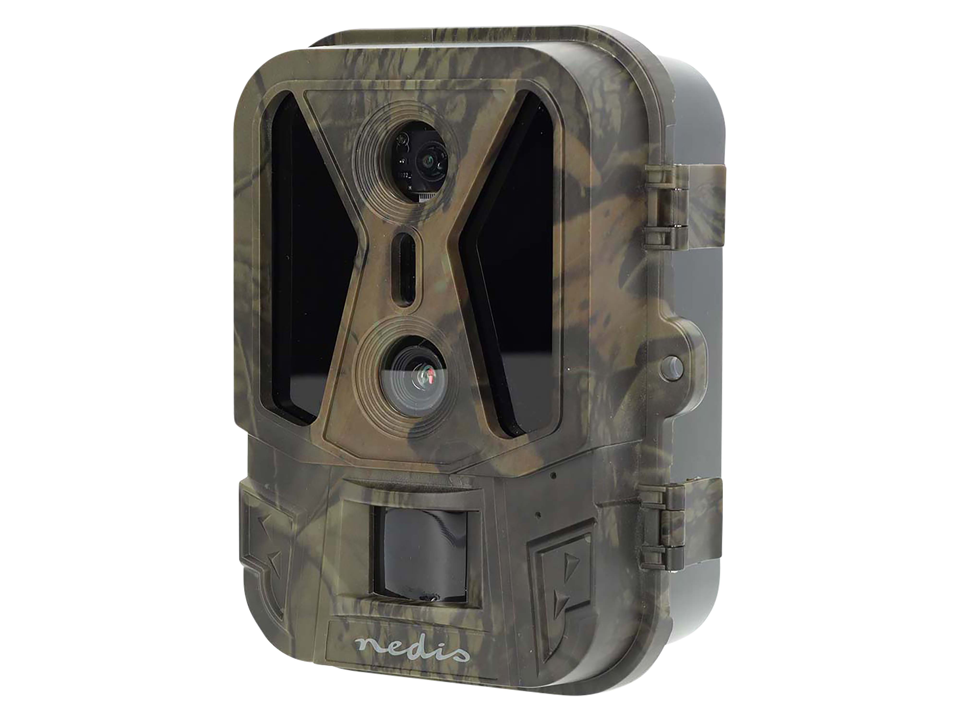 NEDIS Wildkamera WCAM280GN, 4K@10fps, 8 MPixel CMOS, IP65, Schwarz No-Glow IR, Nachtsicht, 25 m, 2,4" LCD