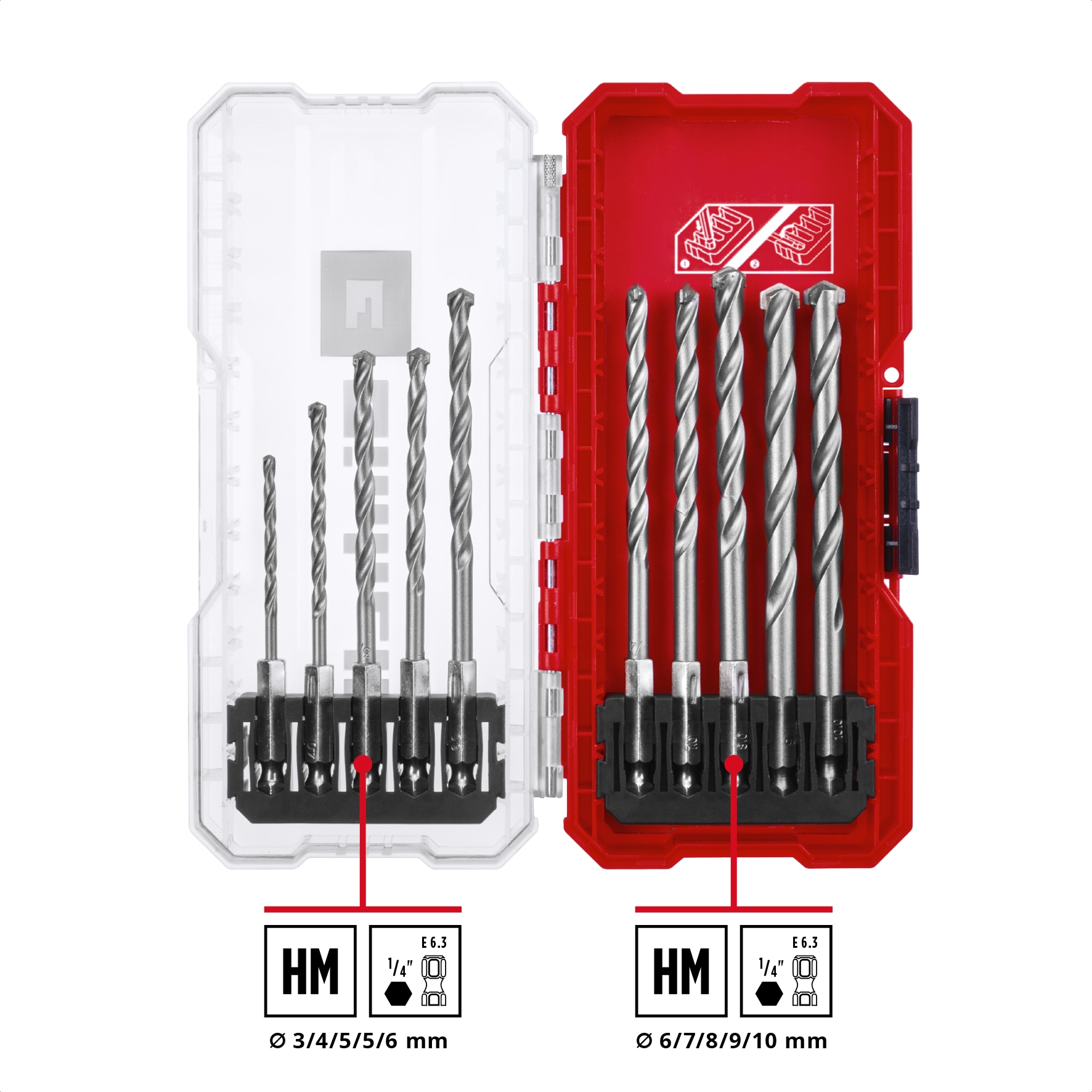 EINHELL Steinbohrer-Set, 108743, S-Case, 10-teilig EINHELL Steinbohrer-Set, 108743, S-Case, 10-teilig