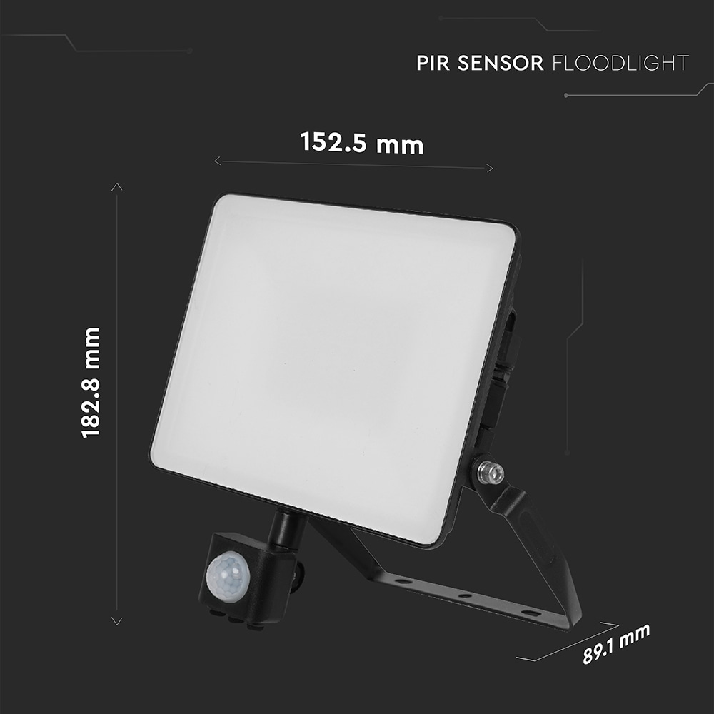 LED-Fluter V-TAC, VT-4909-FC, EEK: E, 10 W, 1200 lm, 4000 K, IP65, neutralweiß