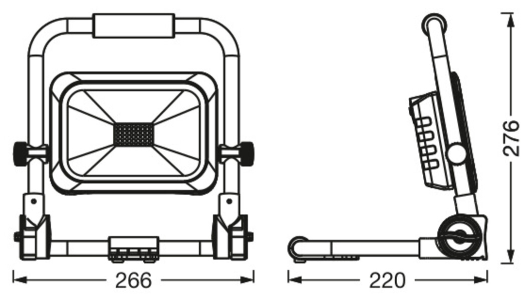 OSRAM LED-Akku-Arbeitsleuchte, 20W, 6500K, 2000lm, kaltweiß, IP54, schwarz OSRAM LED-Arbeitsleuchte, 20W, 6500K, 2000lm, kaltweiß, IP54, schwarz