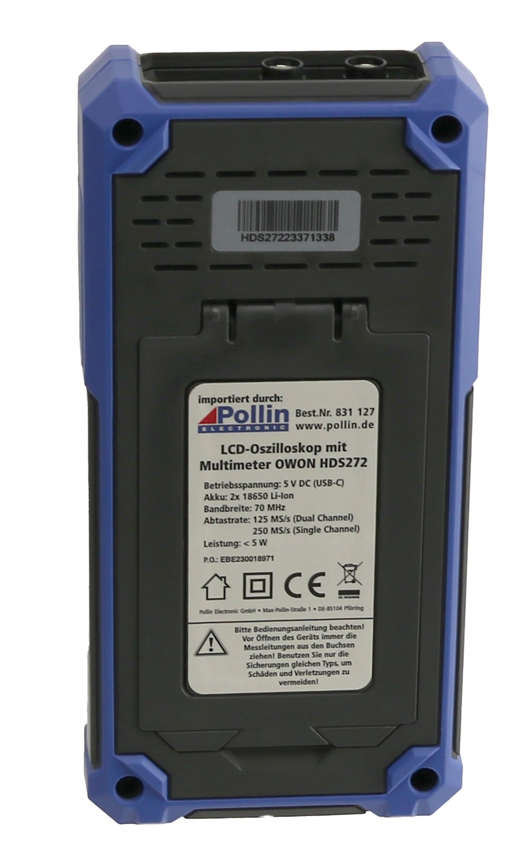 OWON LCD-Oszilloskop mit Multimeter, HDS272, 2-Kanal, 70 MHz OWON LCD-Oszilloskop mit Multimeter, HDS272, 2-Kanal, 70 MHz