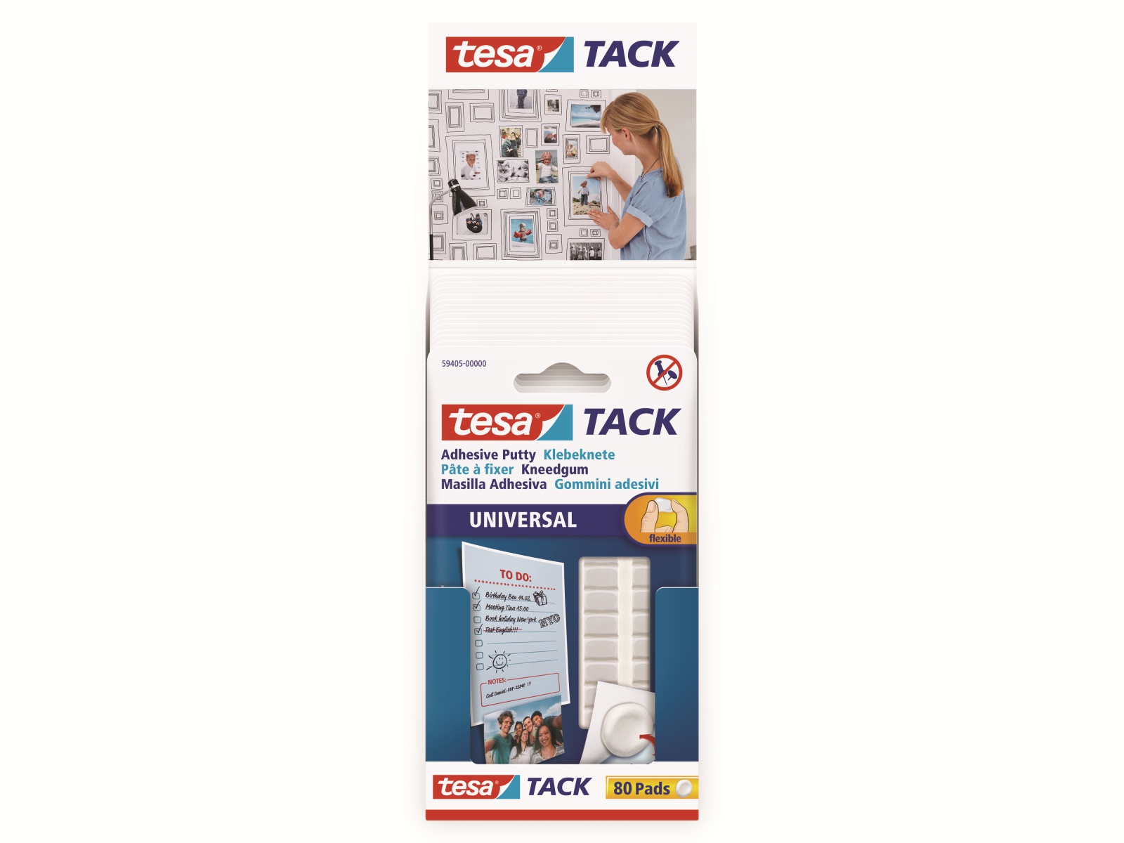 TESA Tack® Klebeknete, 80 Stück, 59405-00000-00 TESA Tack® Klebeknete, 80 Stück, 59405-00000-00