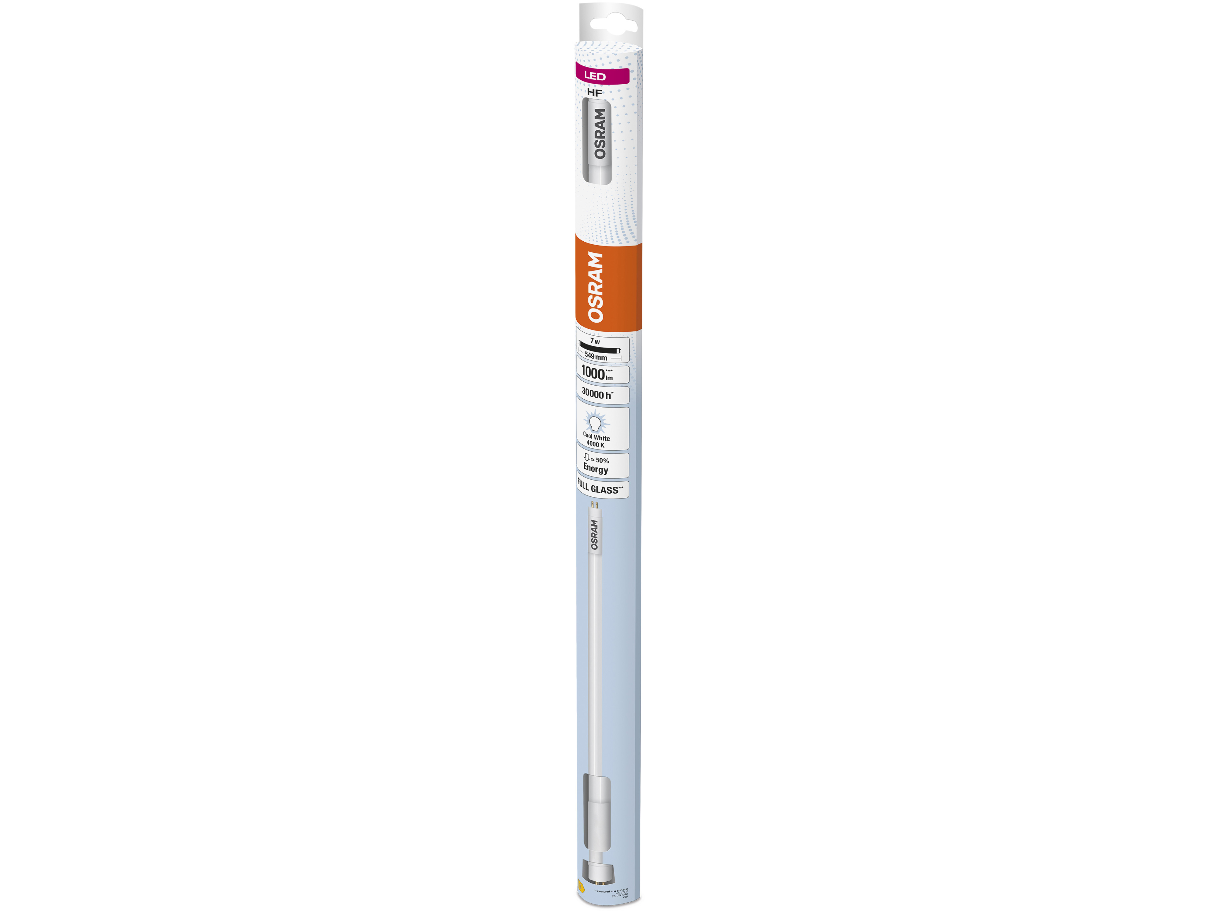 OSRAM LED-Röhre, T5, 549mm, G5, EEK: E, 7W, 1000lm, 4000K OSRAM LED-Röhre, T5, 549mm, G5, EEK: E, 7W, 1000lm, 4000K