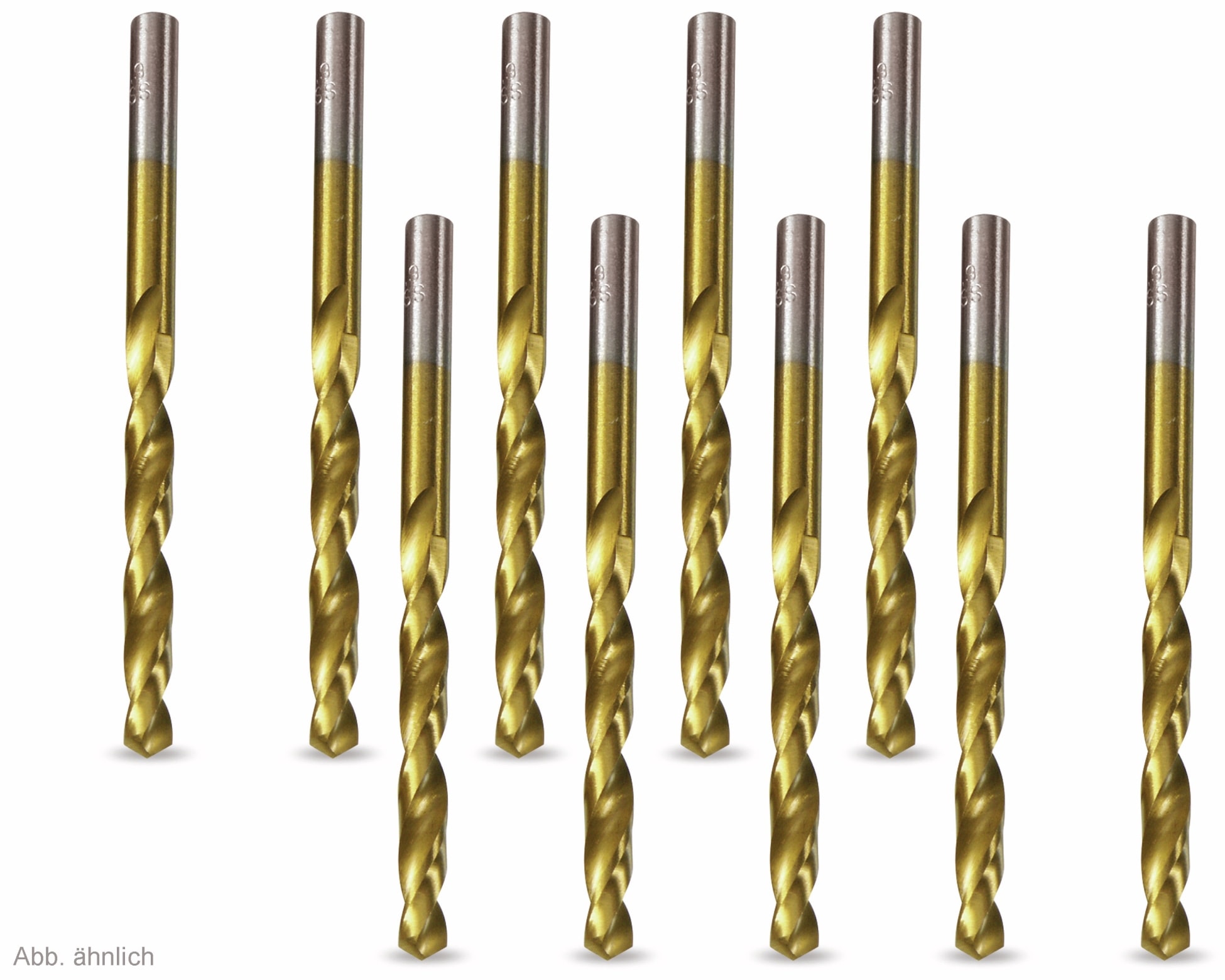 DAYTOOLS HSS-Spiralbohrer, titaniumbeschichtet, Ø 5,00 mm, 10 Stück HSS-Spiralbohrer, titaniumbeschichtet, Ø 5,00 mm, 10 Stück