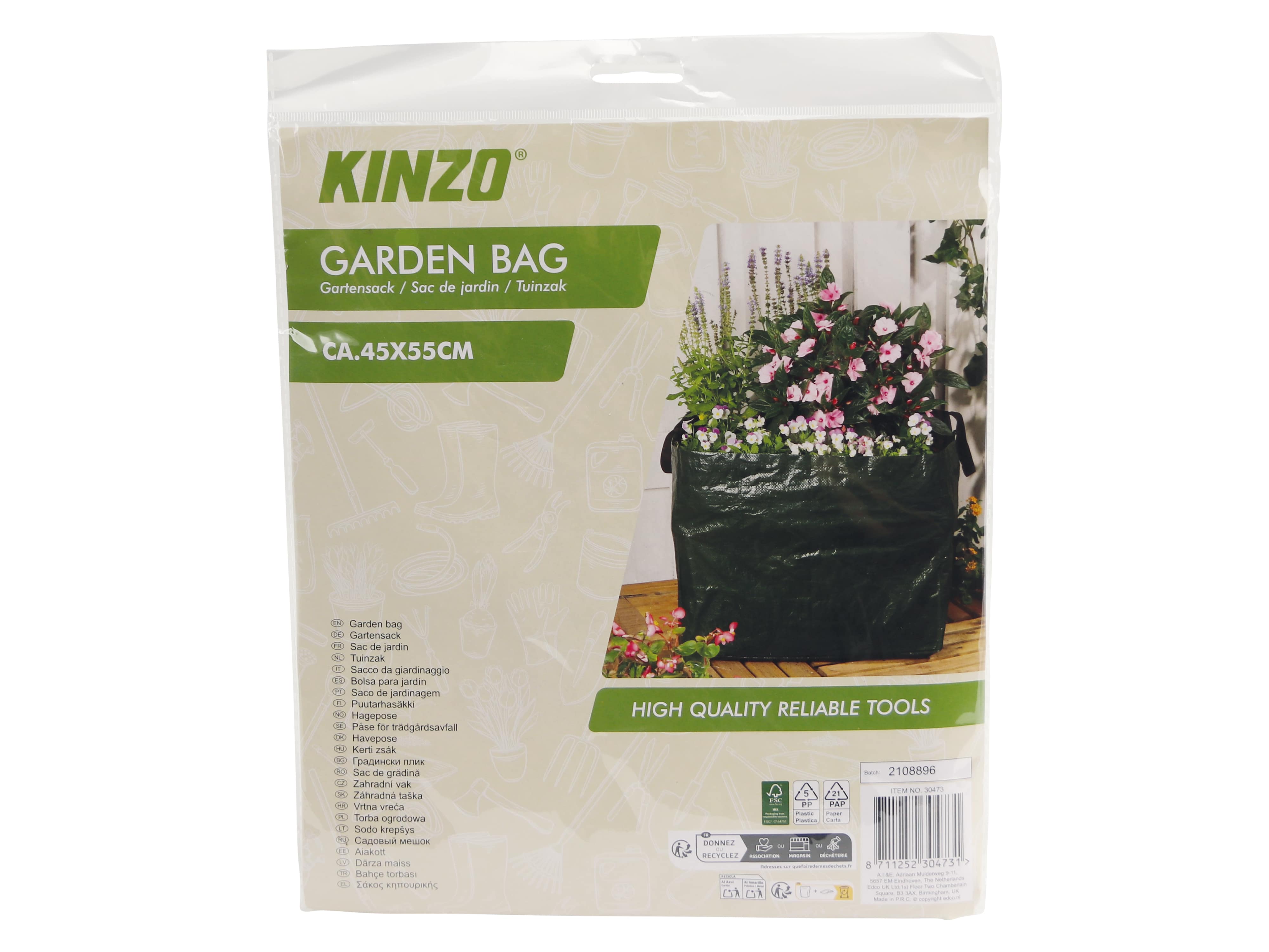 KINZO Gartensack, 90 Liter Garten-Abfallsack, KINZO, 90 Liter