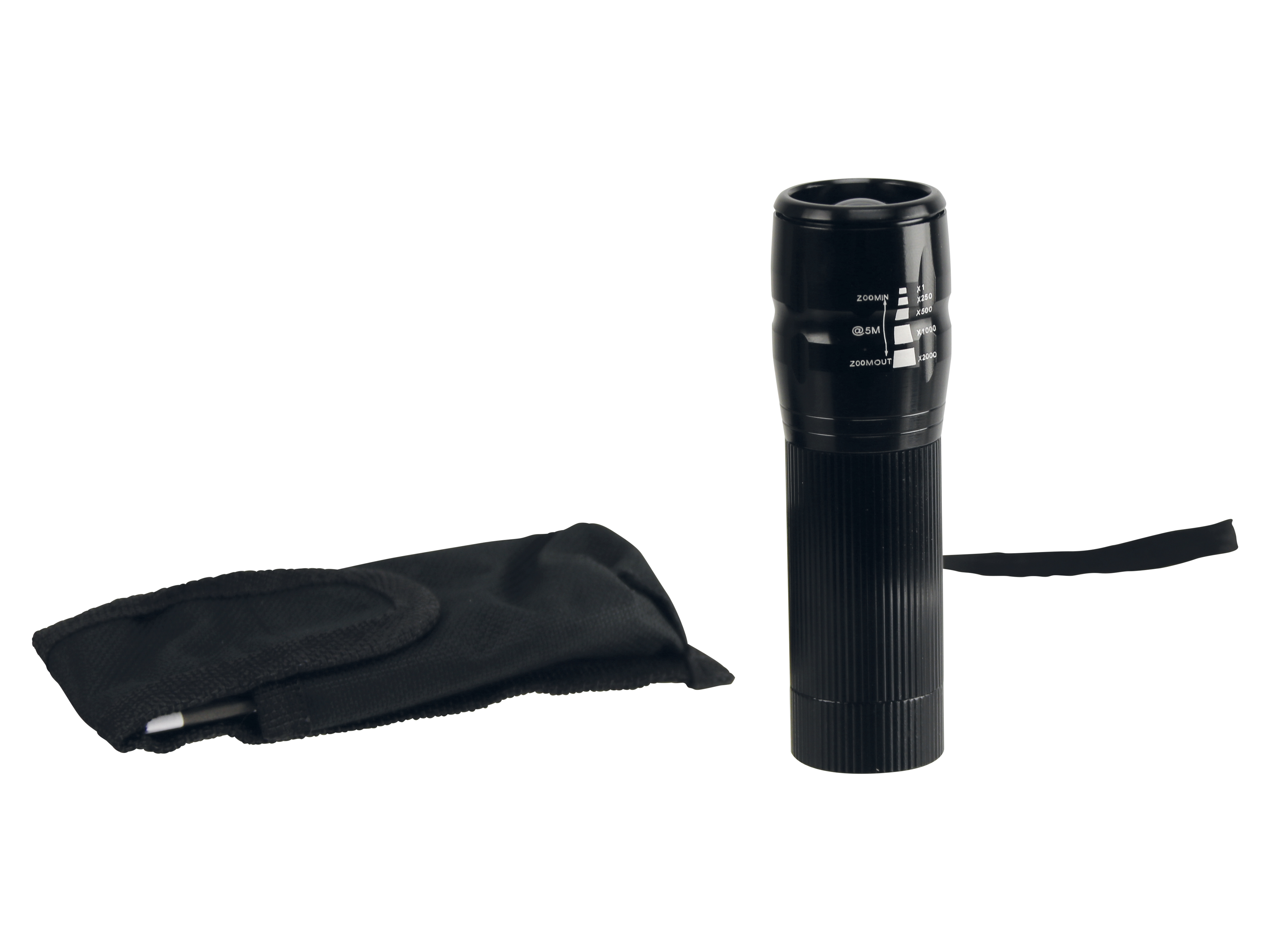 LED-Taschenlampe, Alu, 5 W OSRAM LED, schwarz, 4xMicro LED-Taschenlampe, Alu, 5 W OSRAM LED, schwarz, 4xMicro