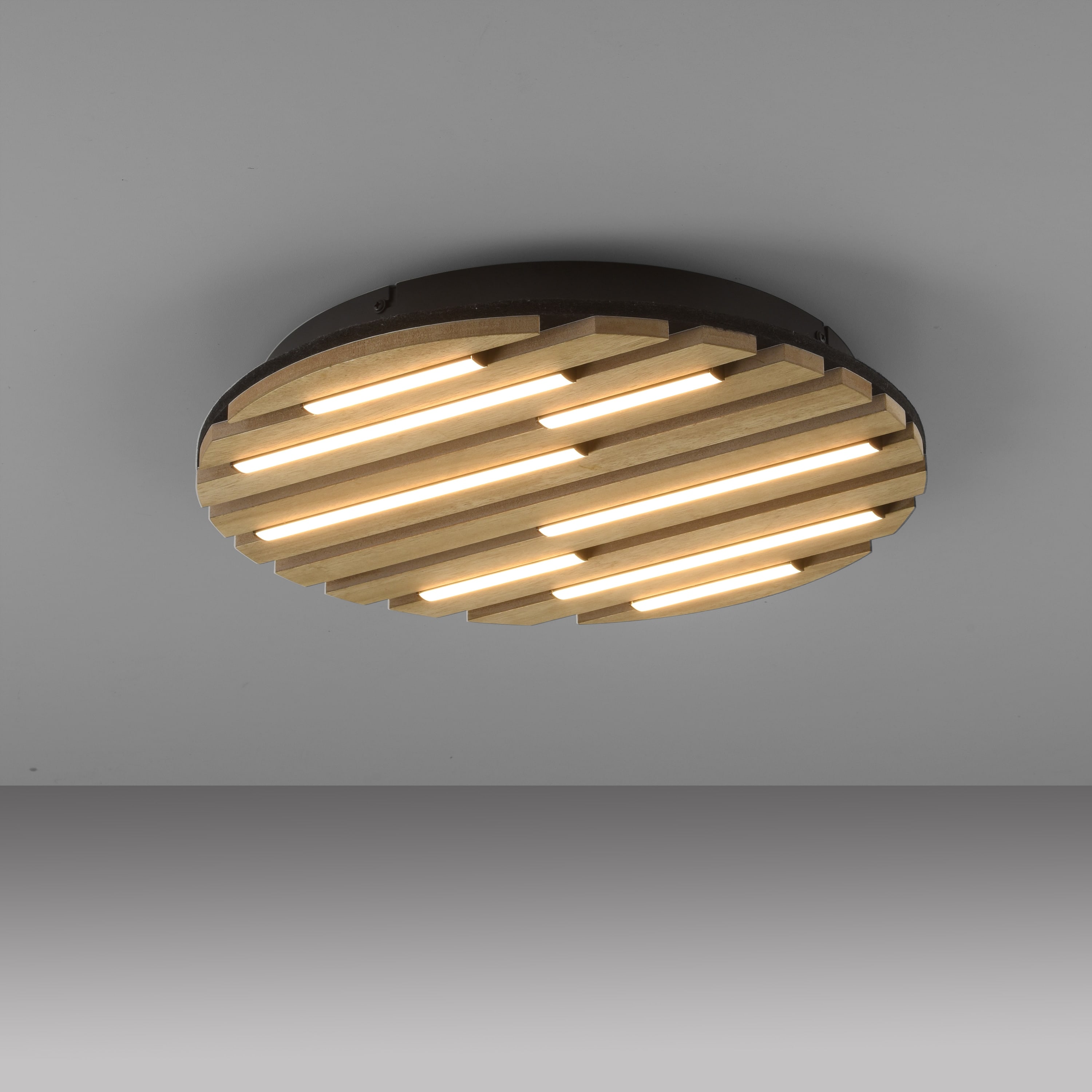 JUST LIGHT LED-Deckenleuchte 15592-79, 12W, 3000K, 1700lm, warmweiß, IP20, Holz/schwarz JUST LIGHT LED-Deckenleuchte 15592-79, 12W, 3000K, 1700lm, warmweiß, IP20, Holz/schwarz