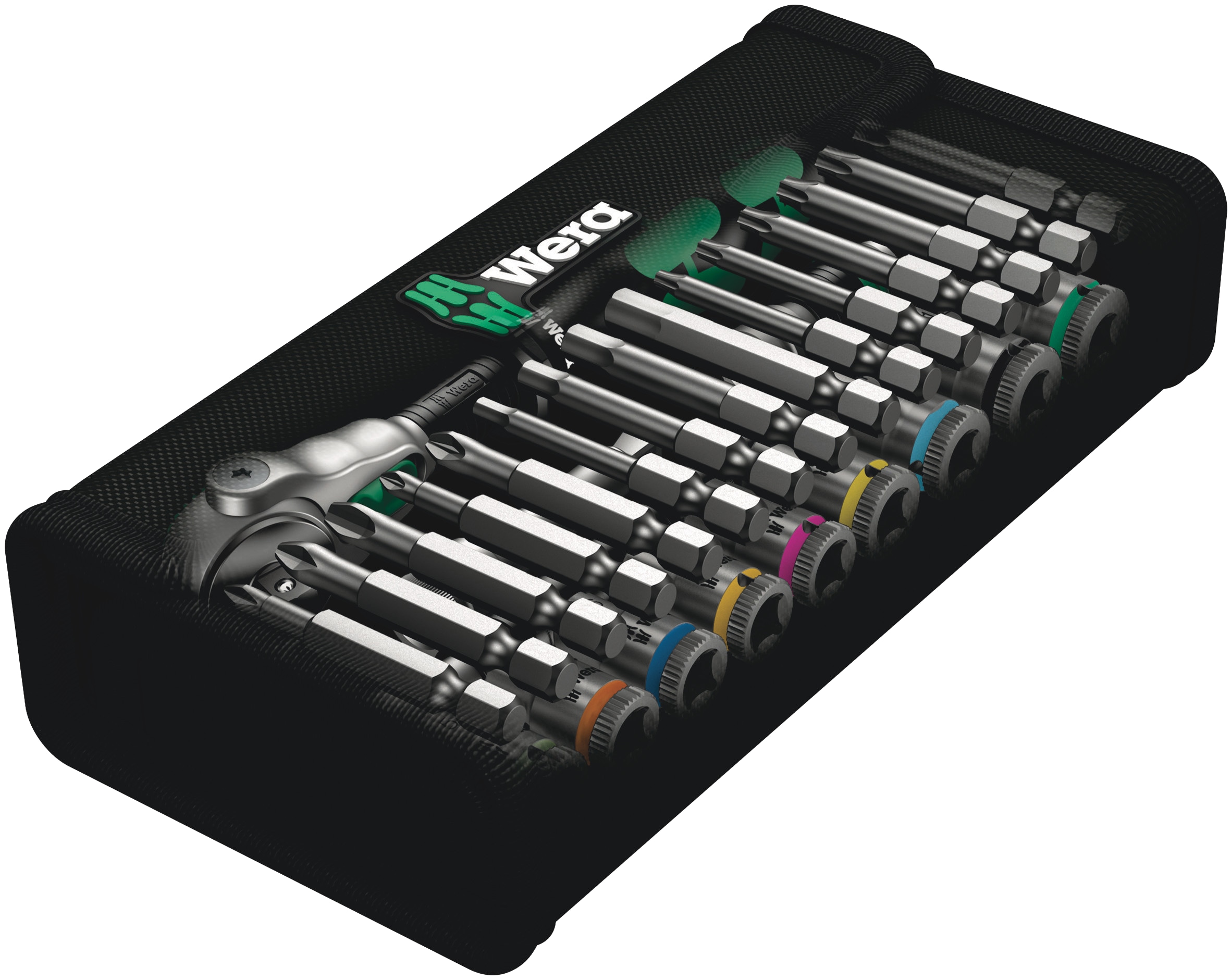 WERA Zyklop Speed-Knarrensatz, 8100 SA 6, 05004016001, 1/4", metrisch, 28-teilig WERA Zyklop Speed-Knarrensatz, 8100 SA 6, 05004016001, 1/4", metrisch, 28-teilig