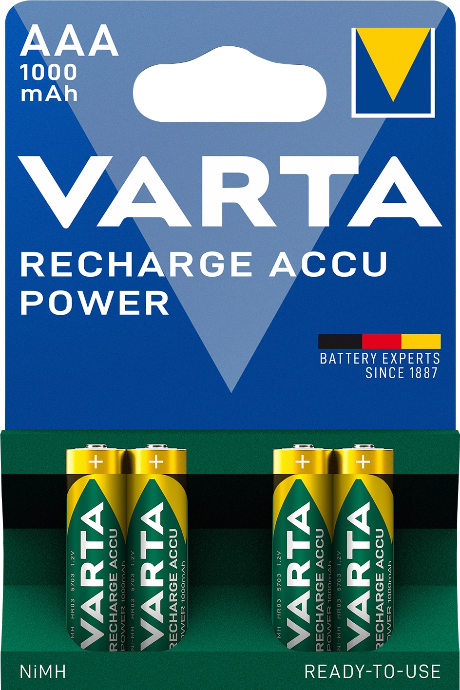 VARTA NiMH-Micro-Akku ReadyToUse AAA 5703, 4 Stück VARTA NiMH-Micro-Akku ReadyToUse AAA 5703, 4 Stück