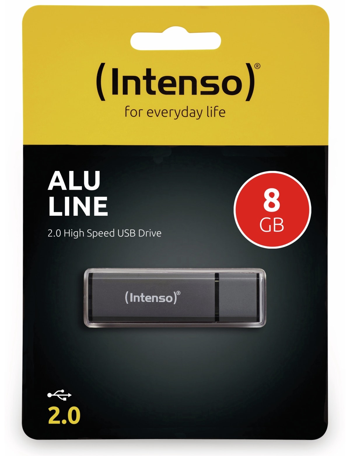 INTENSO USB-Stick Alu Line 3521461 USB 2.0 8GB anthrazit INTENSO USB 2.0 Speicherstick Alu Line, 8 GB