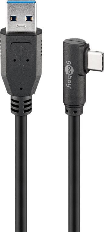 GOOBAY USB 3.0 Kabel 66501 A/C 90° 1m schwarz