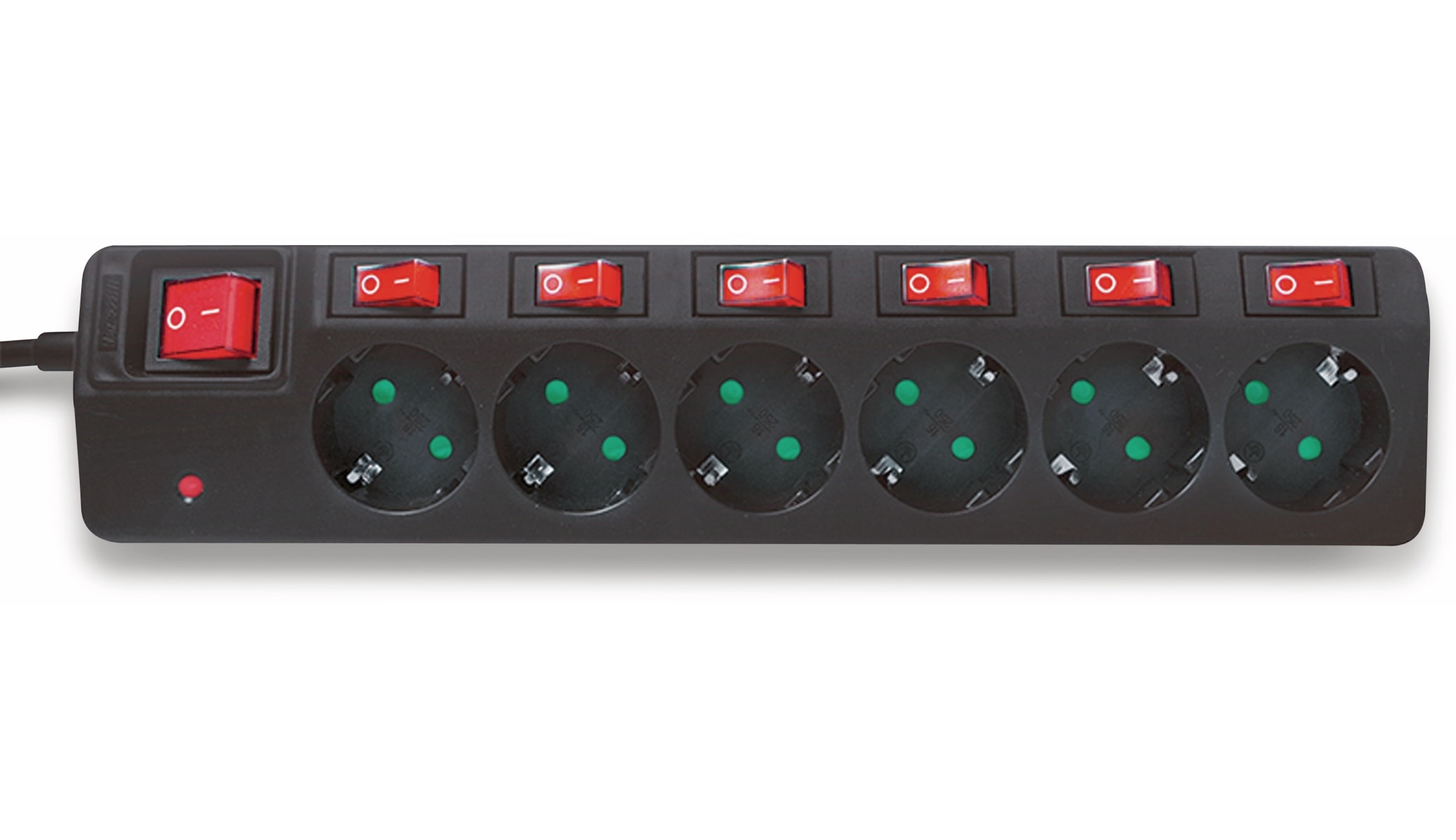LOGILINK Steckdosenleiste LPS233, 6-fach, schwarz LOGILINK Steckdosenleiste LPS233, 6-fach, schwarz