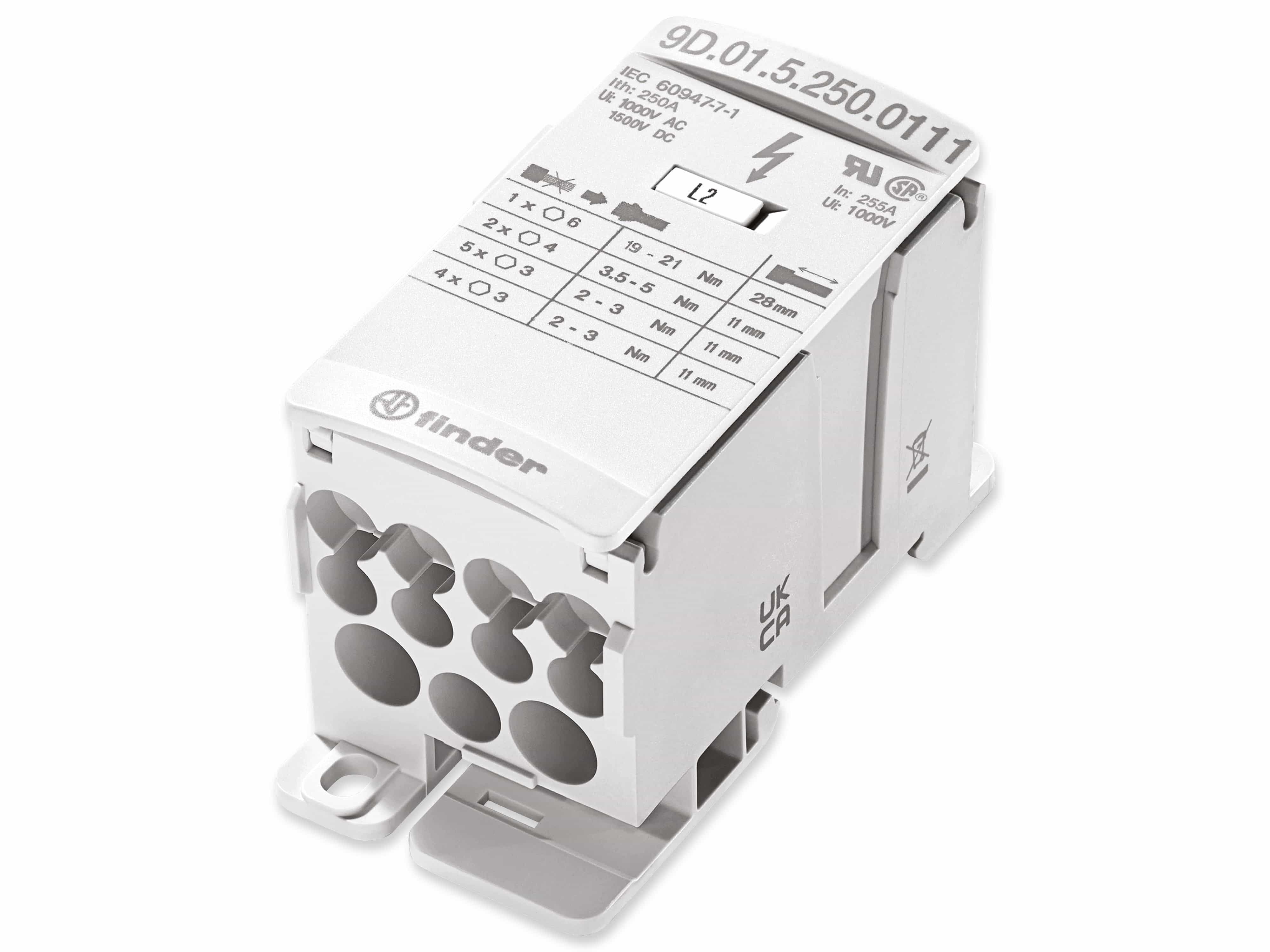 FINDER Terminal Block 9D.01.5.250.0111, 250 A FINDER Terminal Block 9D.01.5.250.0111, 250 A