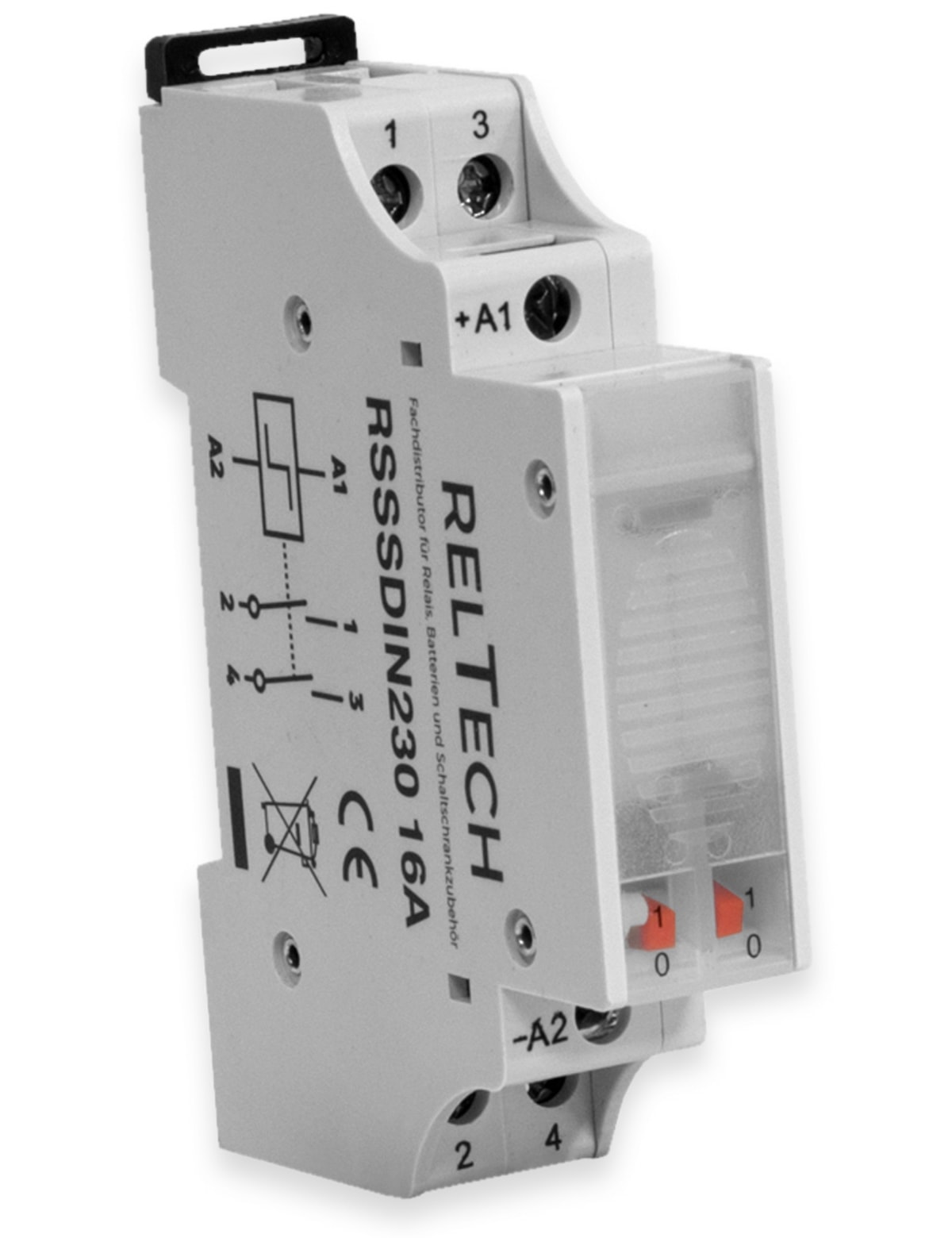 RELTECH Stromstoss-Schalter RSSSDIN230, 16A/230V, 2 Schließer RELTECH Stromstoss-Schalter RSSSDIN230, 16A/230V, 2 Schließer