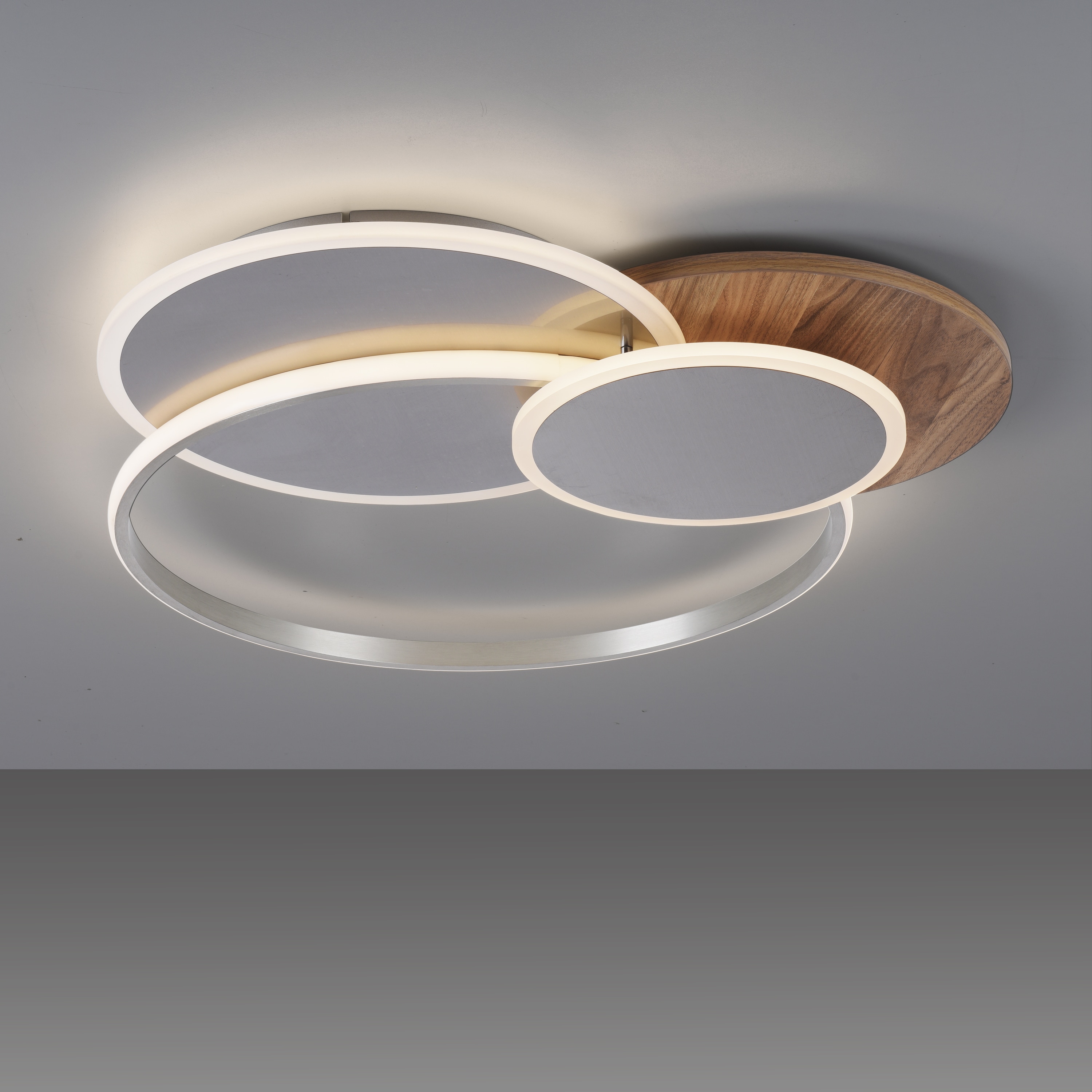 PAUL NEUHAUS LED-Deckenleuchte 8329-79 Silber-Holzdekor, 50 W, 6000 lm, CCT PAUL NEUHAUS LED-Deckenleuchte 8329-79 Silber-Holzdekor, 50 W, 6000 lm, CCT