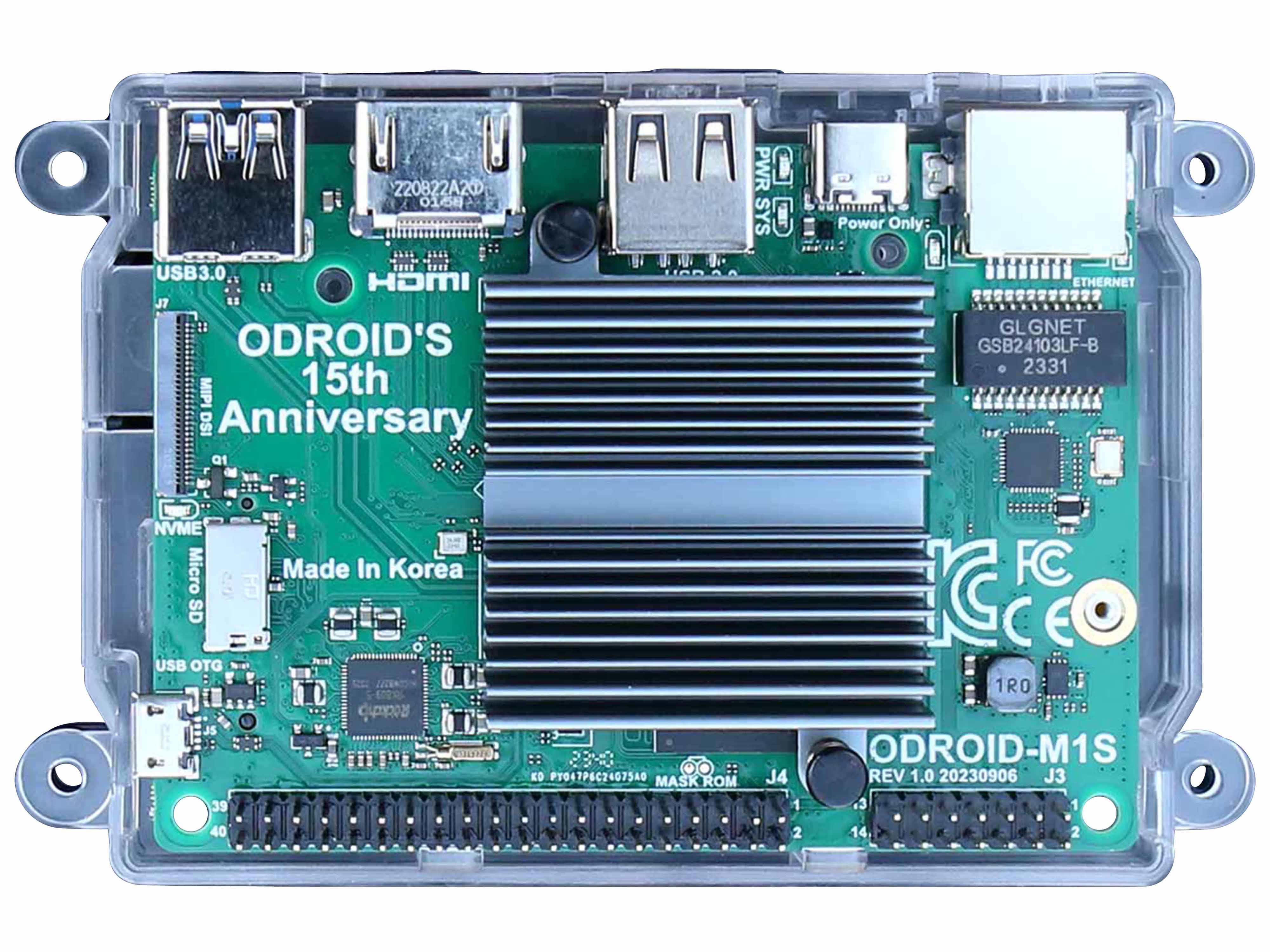 ODROID-M1S Gehäuse, transparent ODROID-M1S Gehäuse, transparent