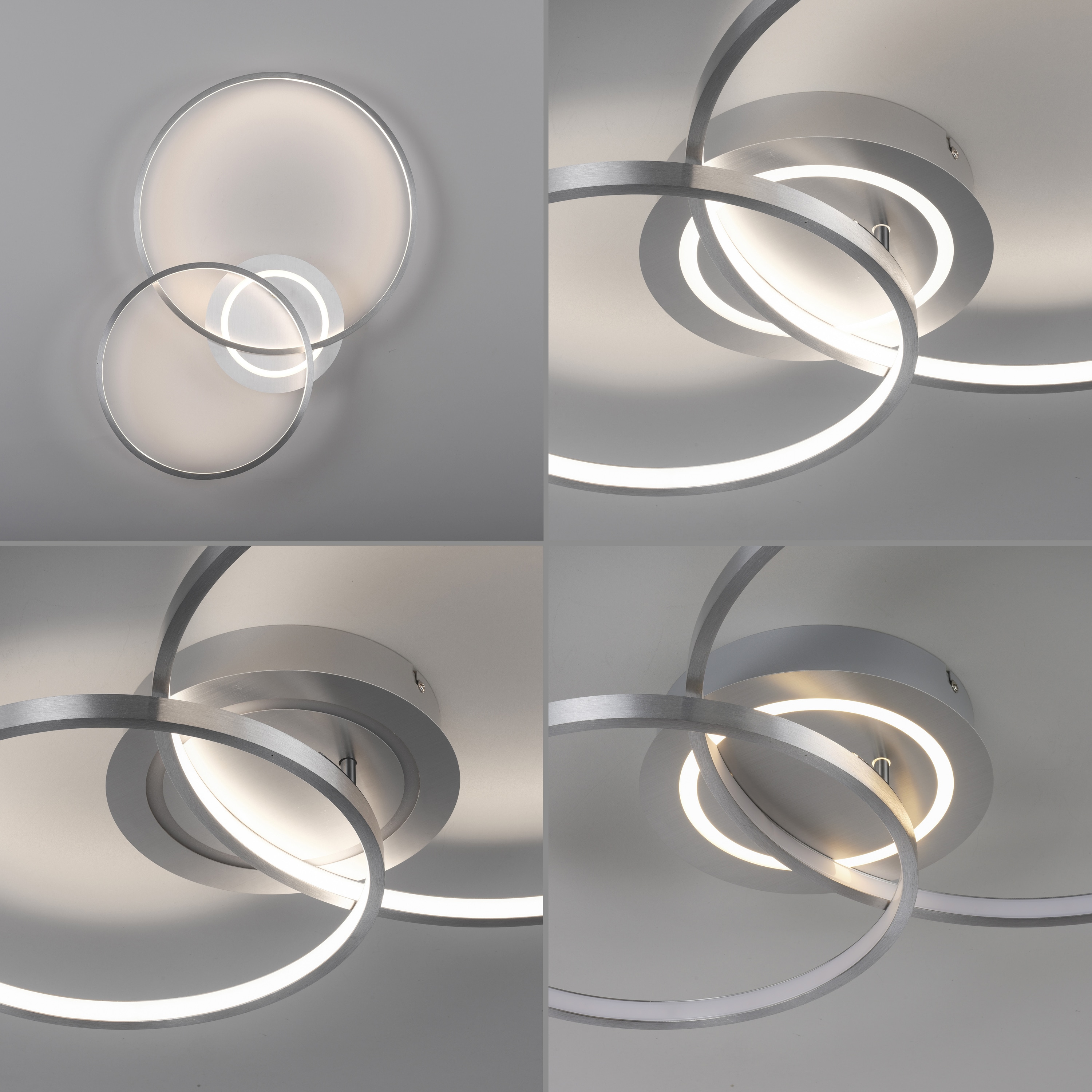 JUST LIGHT LED-Deckenleuchte 14540-95 aluminium, 27,6 W, 3480 lm, 3000 K JUST LIGHT LED-Deckenleuchte 14540-95 aluminium, 27,6 W, 3480 lm, 3000 K