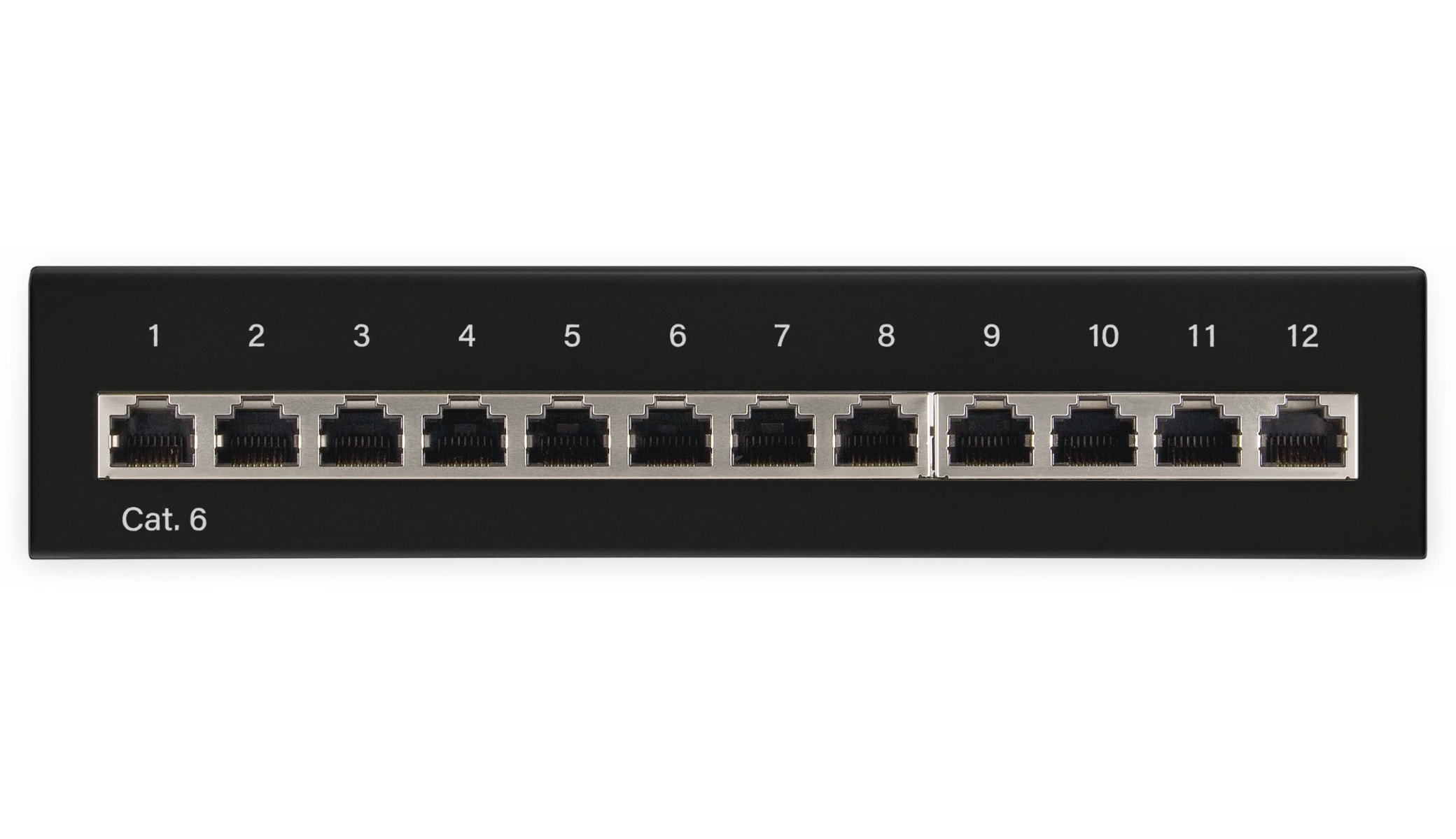 GOOBAY CAT.6 Patchpanel 69307, Mini, 12-fach, STP, schwarz GOOBAY CAT.6 Patchpanel 69307, Mini, 12-fach, STP, schwarz