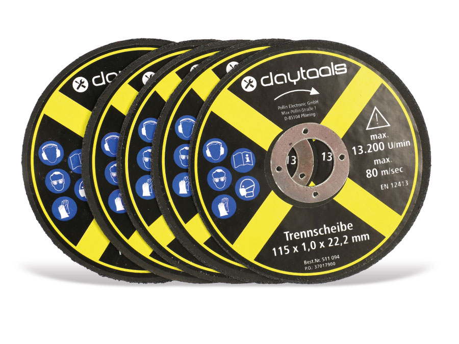 DAYTOOLS Trennscheibe Metall, 115x1,0x22,2 mm, 5 Stück DAYTOOLS Trennscheibe Metall, 115x1,0x22,2 mm, 5 Stück