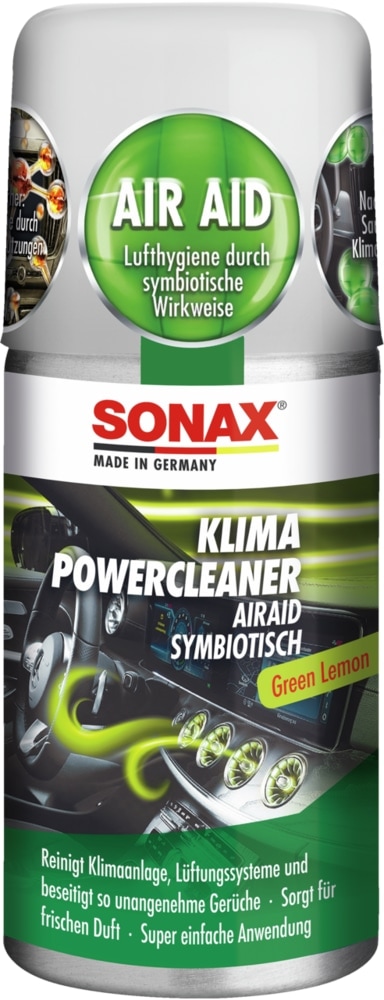 SONAX Klimaanlagenreiniger KlimaPowerCleaner AirAid, 03234000, Green Lemon, 100 ml SONAX Klimaanlagenreiniger KlimaPowerCleaner AirAid, 03234000, Green Lemon, 100 ml