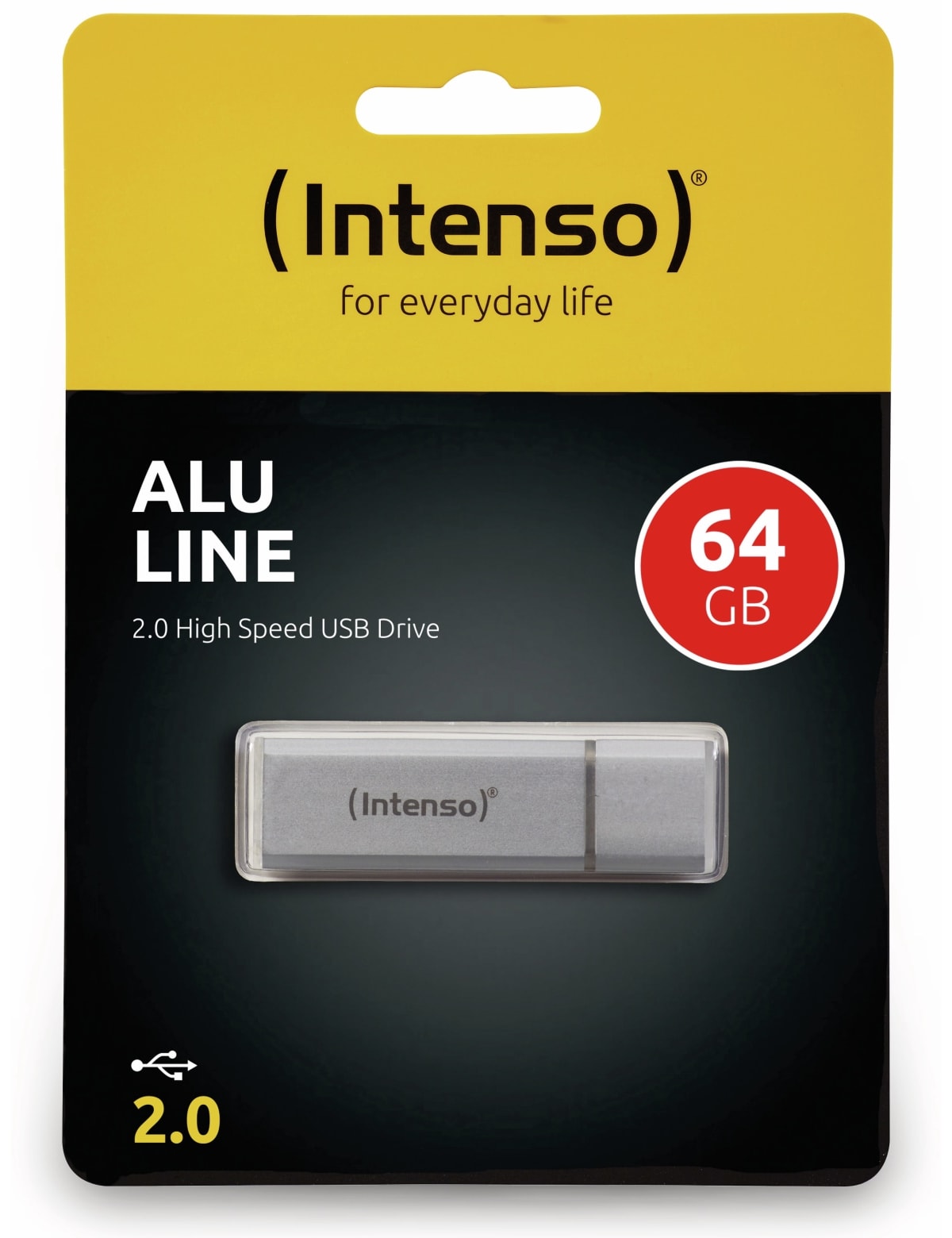 INTENSO USB-Stick Alu Line 3521492 USB 2.0 64GB silber INTENSO USB 2.0 Speicherstick Alu Line, silber, 64 GB