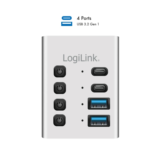LOGILINK USB-C Hub UA0446, 4 Port LOGILINK USB-C Hub UA0446, 4 Port