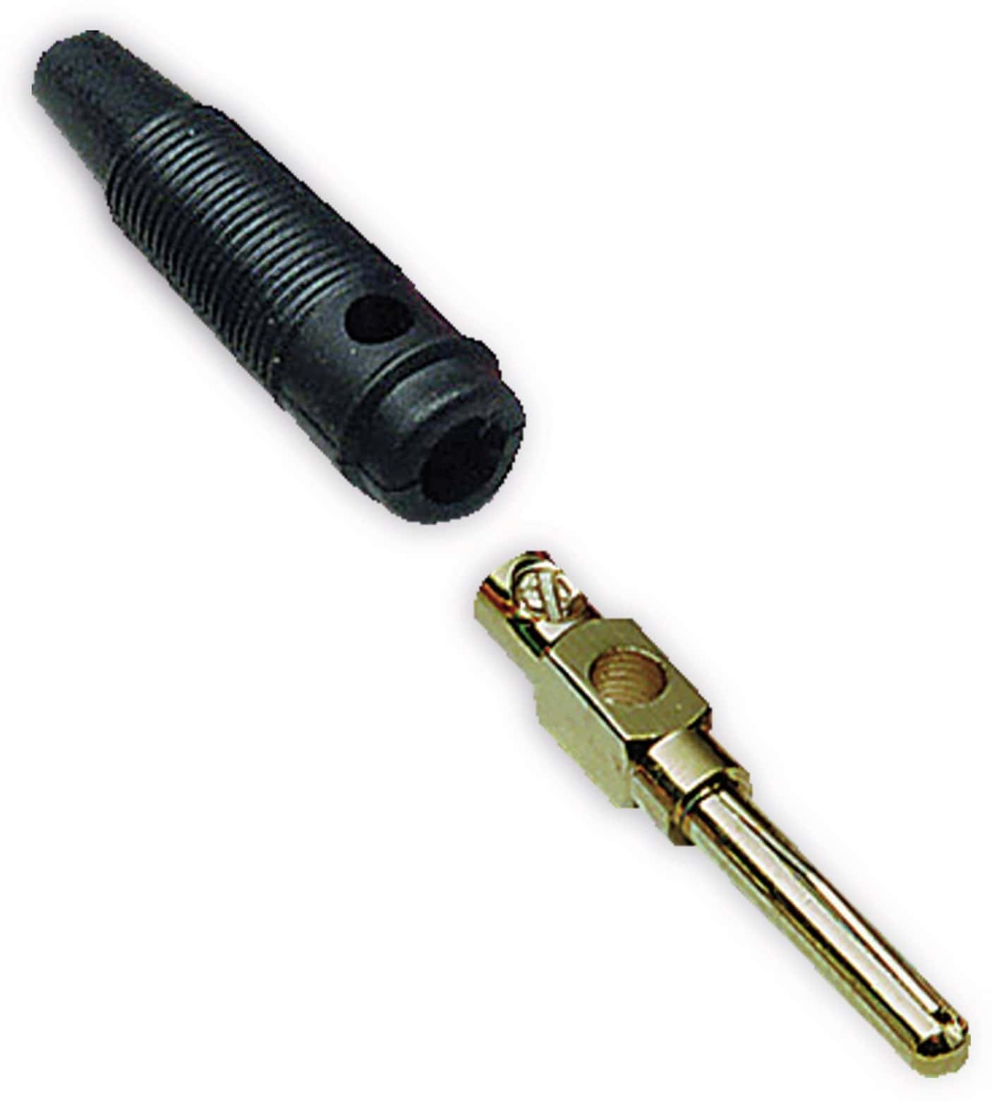 BKL Bananenstecker, vergoldet, schwarz BKL Bananenstecker, vergoldet, schwarz
