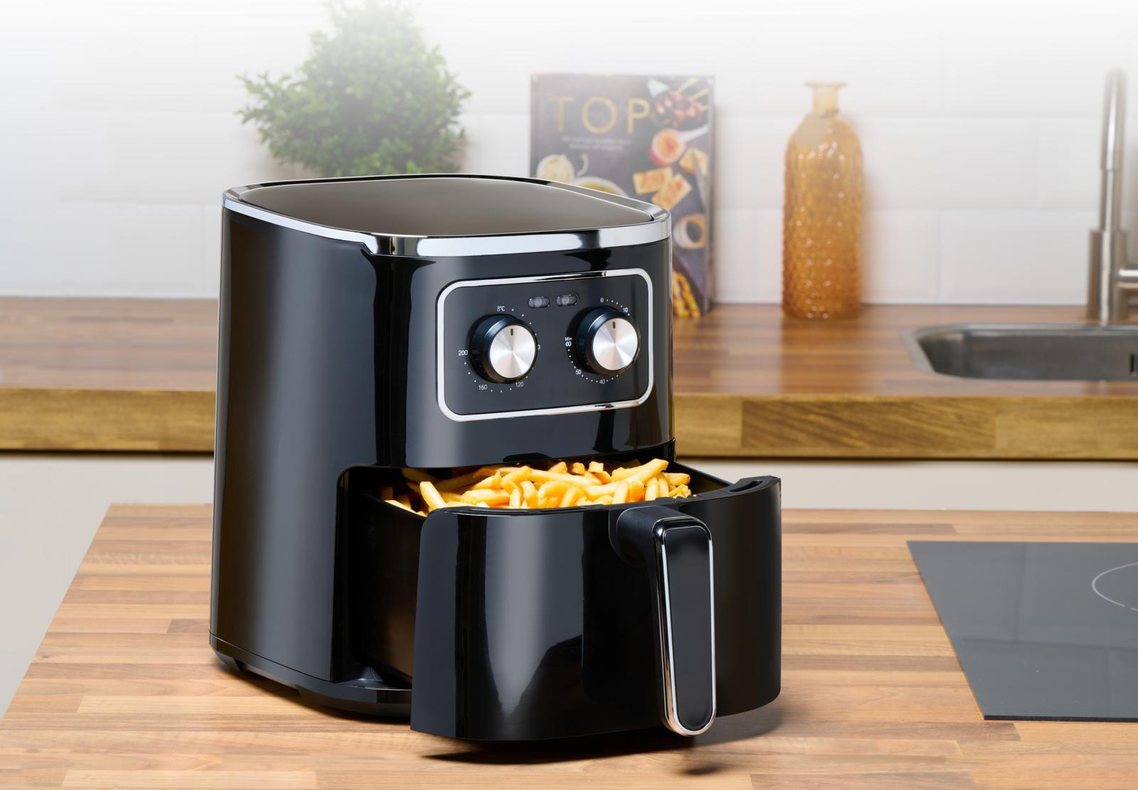 ALPINA Heißluftfritteuse 4,5L, 1400W, Timerfunktion, 1-4 Personen