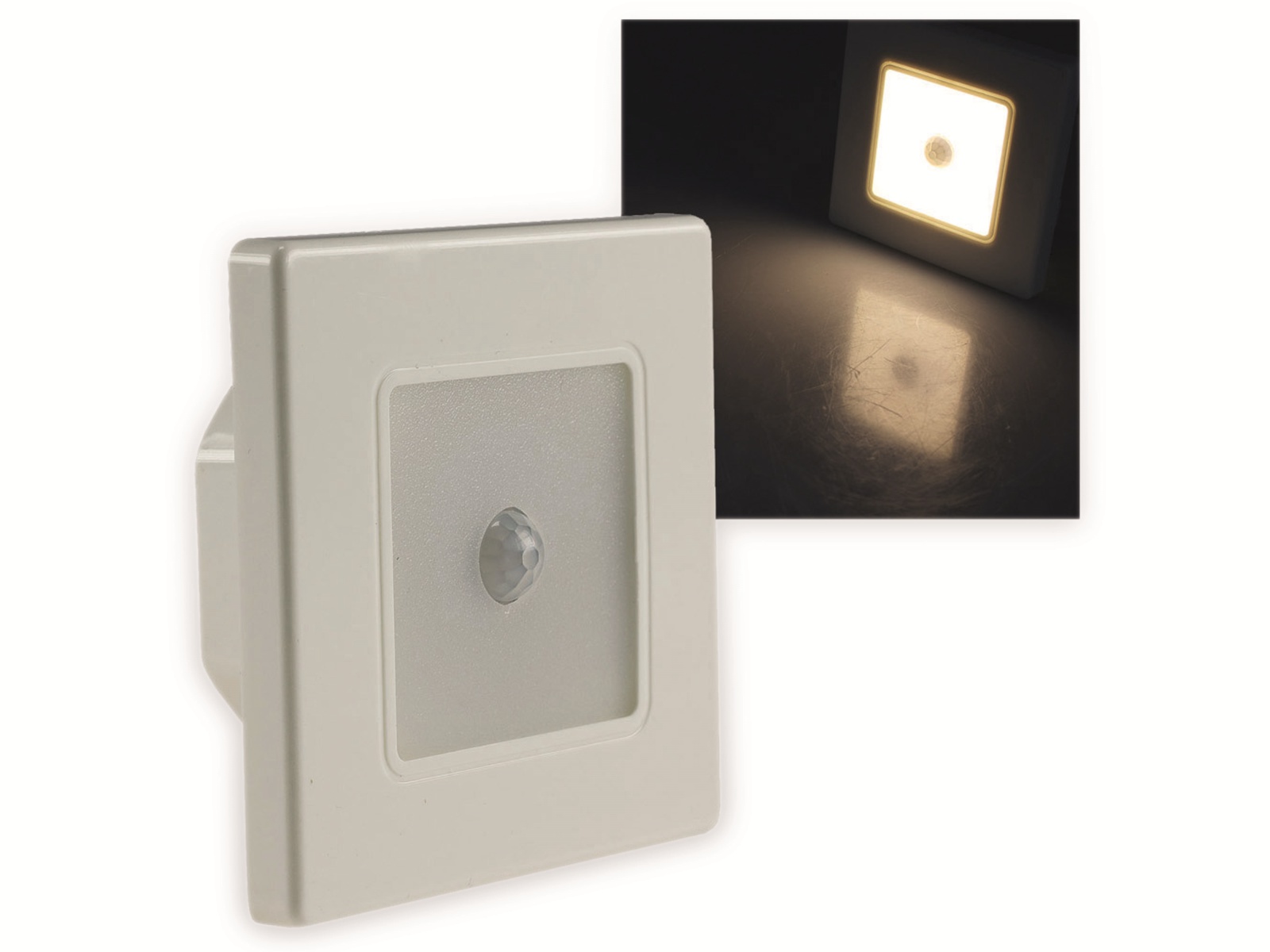 CHILITEC LED-Einbauleuchte EBL 86 PIR, 2,5 W, 3000 K, Rahmen cremeweiß CHILITEC LED-Einbauleuchte EBL 86 PIR, 2,5 W, 3000 K, Rahmen cremeweiß