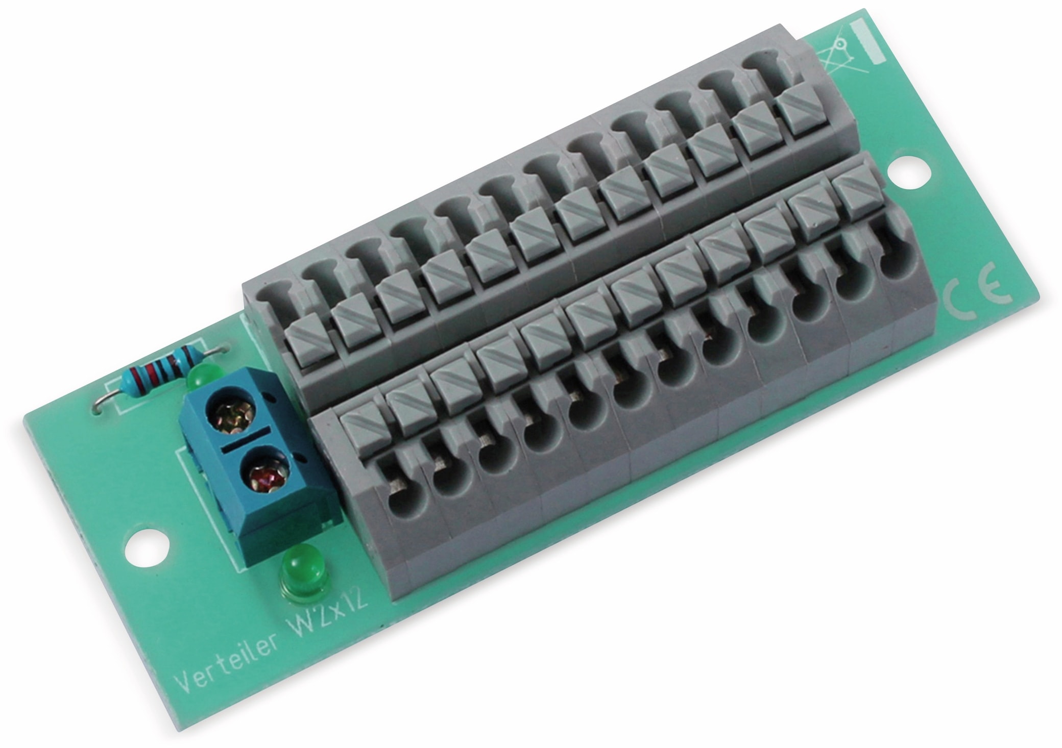 Stromverteiler 2x 12-polig, W2x12, mit Steckklemmen und Kontrollleuchten Stromverteiler 2x 12-polig, W2x12, mit Steckklemmen und Kontrollleuchten