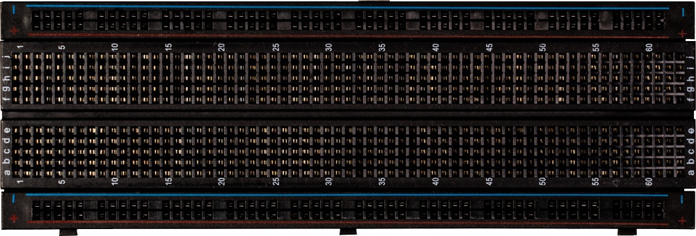 JOY-IT Breadboard / Steckplatine in Schwarz für Versuchsaufbauten, 165x54mm