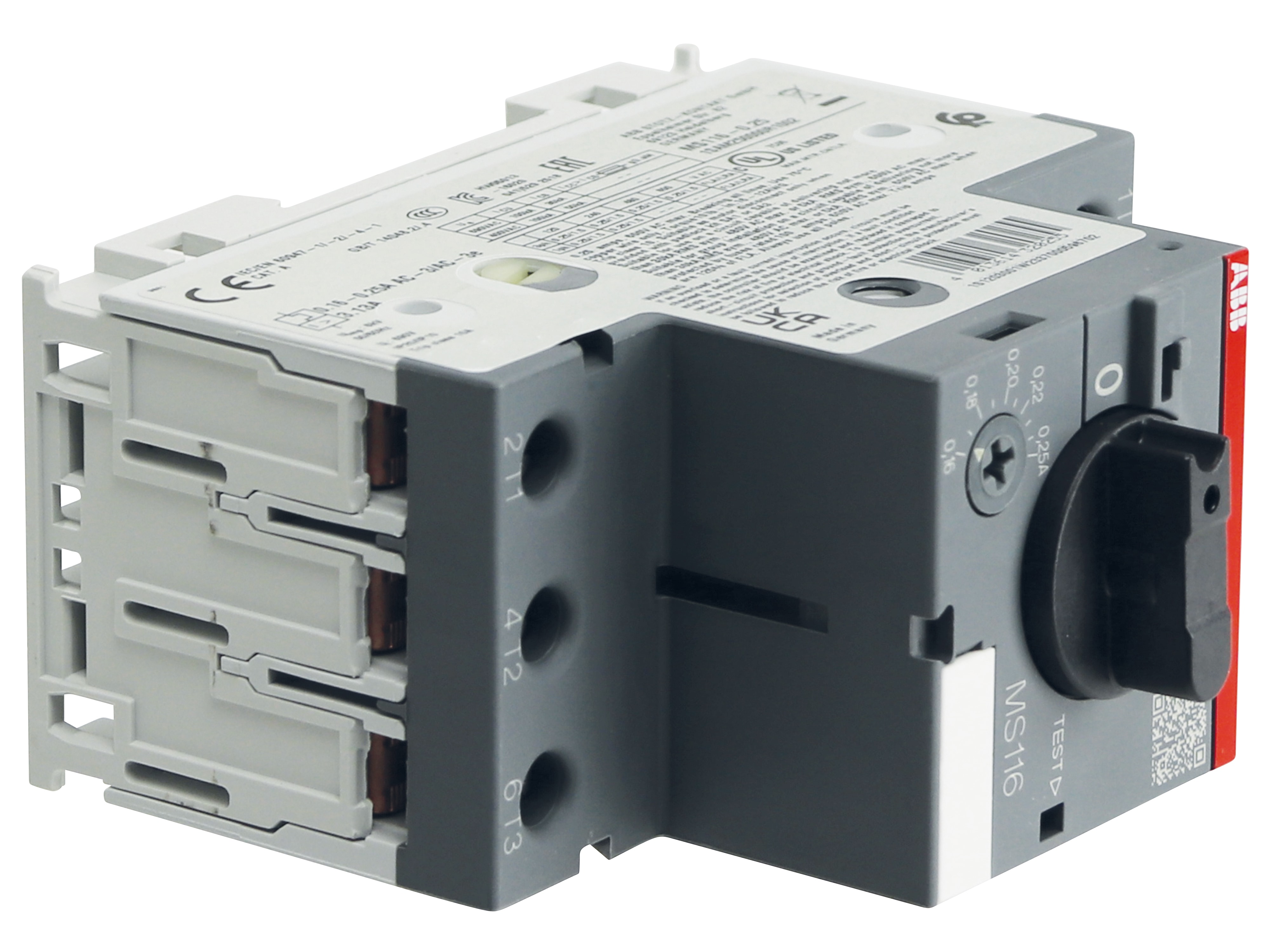 ABB Motorschutzschalter MS116-0.25, Auslöseklasse 10 A, 0.16...0.25 A ABB Motorschutzschalter MS116-0.25, Auslöseklasse 10 A, 0.16...0.25 A