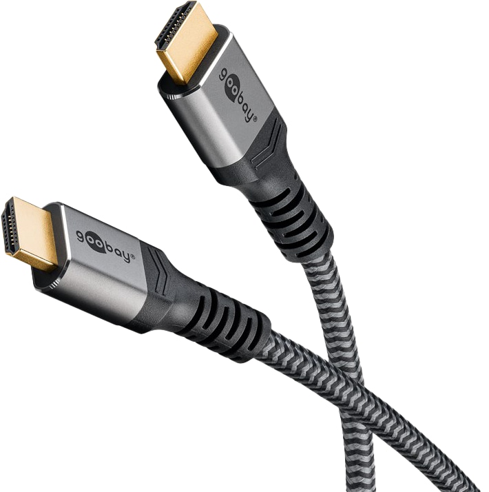 GOOBAY HDMI Kabel Plus Ultra High Speed 8K schwarz/silber, 2 m GOOBAY HDMI Kabel Plus Ultra High Speed 8K schwarz/silber, 2 m