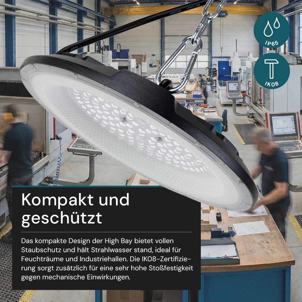 LUXULA LED-Highbay-Leuchte, UFO, EEK: F, 150 W, 15000 Lm, 5000 K
